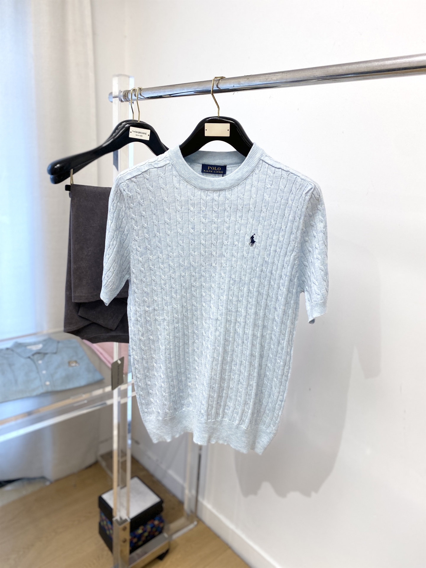 POLO、2025最新款针织短袖T恤，帅气时尚，胸前精致刺绣图案logo，简约百搭款。面料棉 不仅挺括，