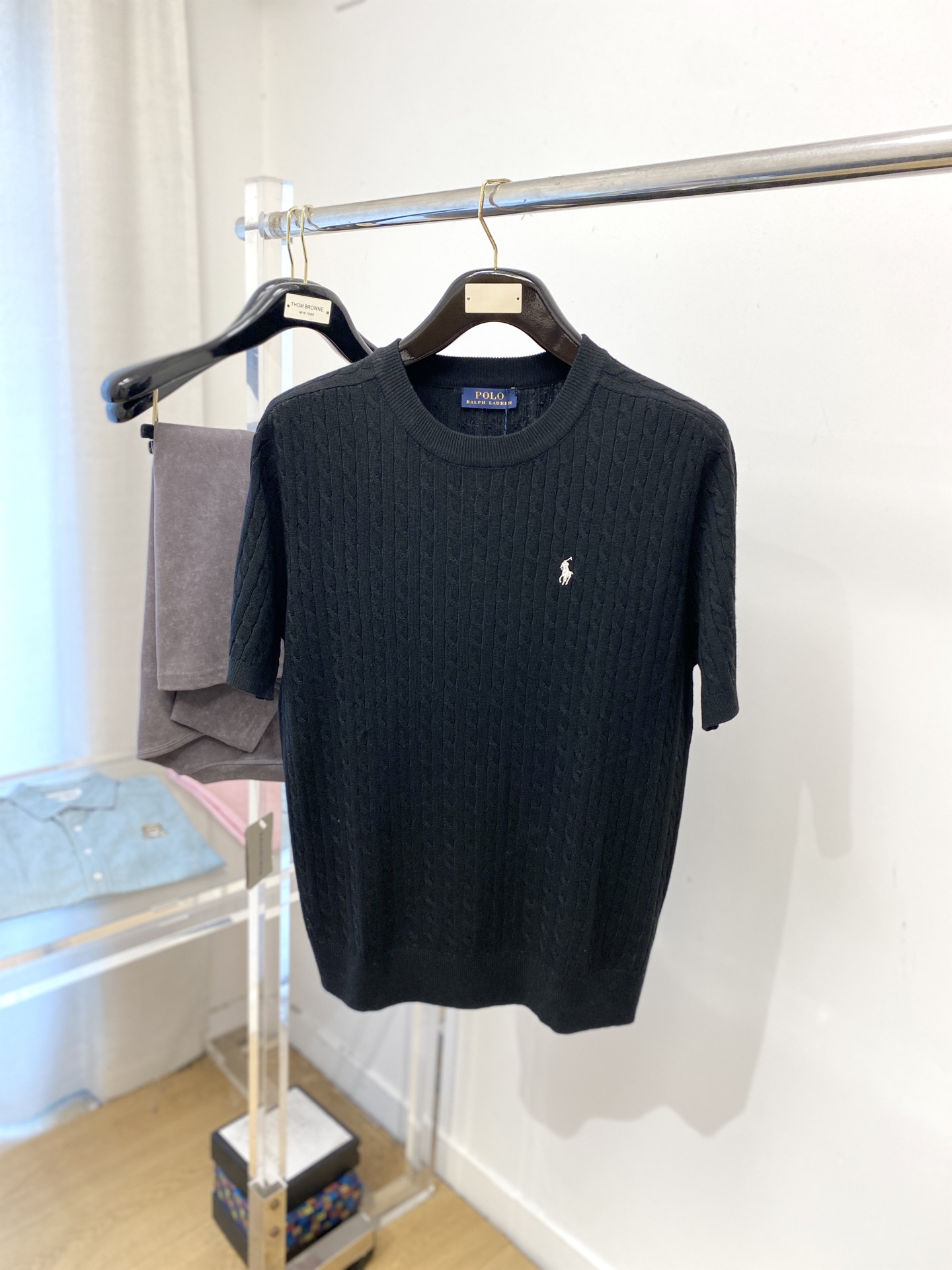 POLO、2025最新款针织短袖T恤，帅气时尚，胸前精致刺绣图案logo，简约百搭款。面料棉 不仅挺括，