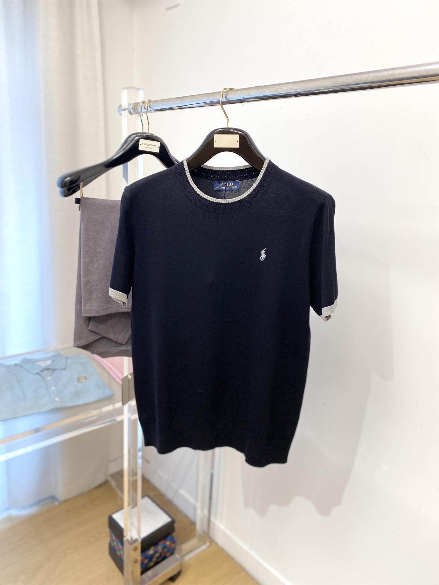 POLO、2025最新款针织短袖T恤，帅气时尚，胸前精致刺绣图案logo，简约百搭款。面料棉 不仅挺括，