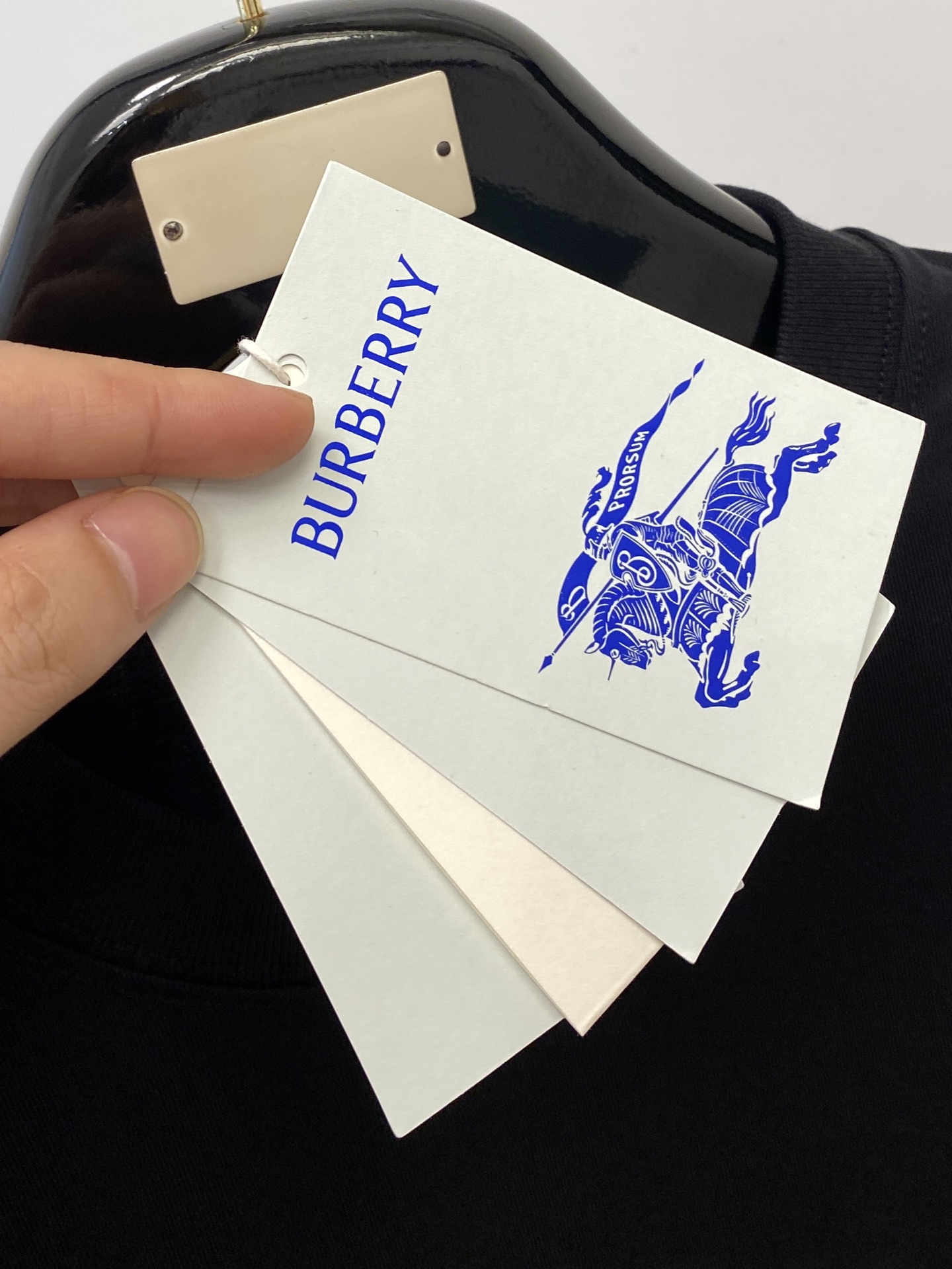 ￼ 巴宝莉、2025新品长袖，帅气时尚，胸前精致刺绣图案logo，简约百搭款。面料棉 不仅挺括，保持潮流