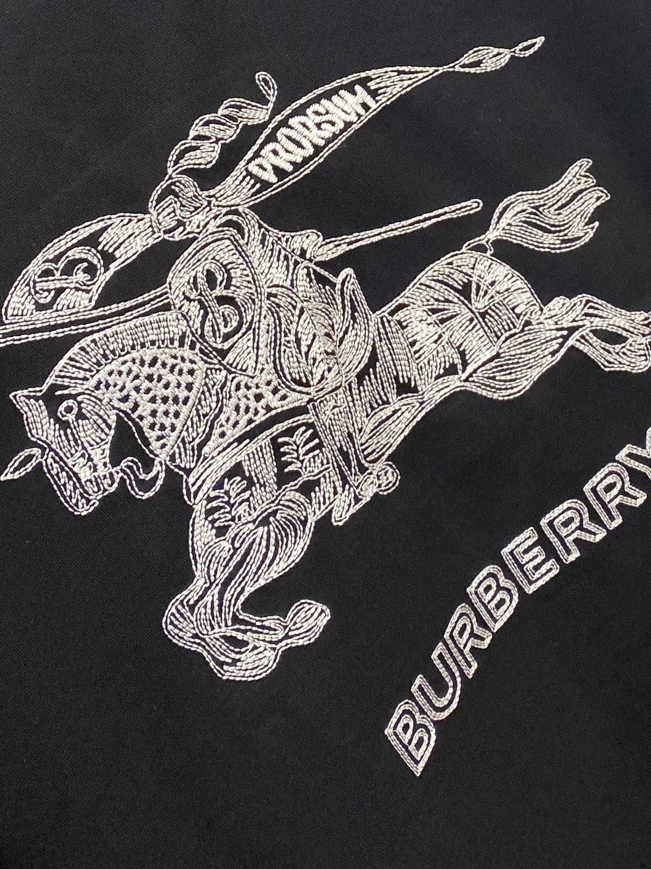 巴宝莉、2025新品长袖，帅气时尚，胸前精致刺绣图案字母logo，简约百搭款。面料棉 不仅挺括，保持潮流