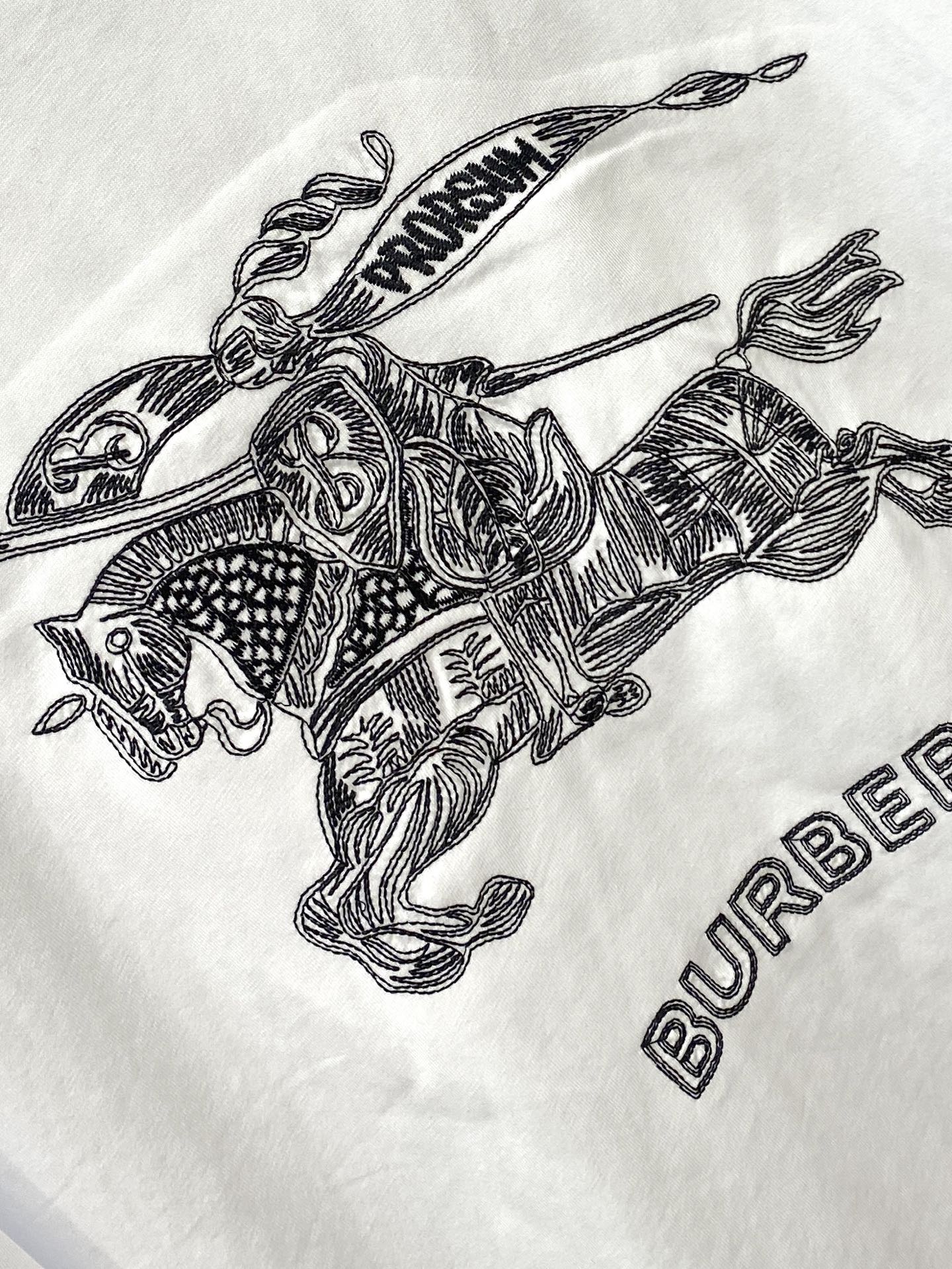 巴宝莉、2025新品长袖，帅气时尚，胸前精致刺绣图案字母logo，简约百搭款。面料棉 不仅挺括，保持潮流