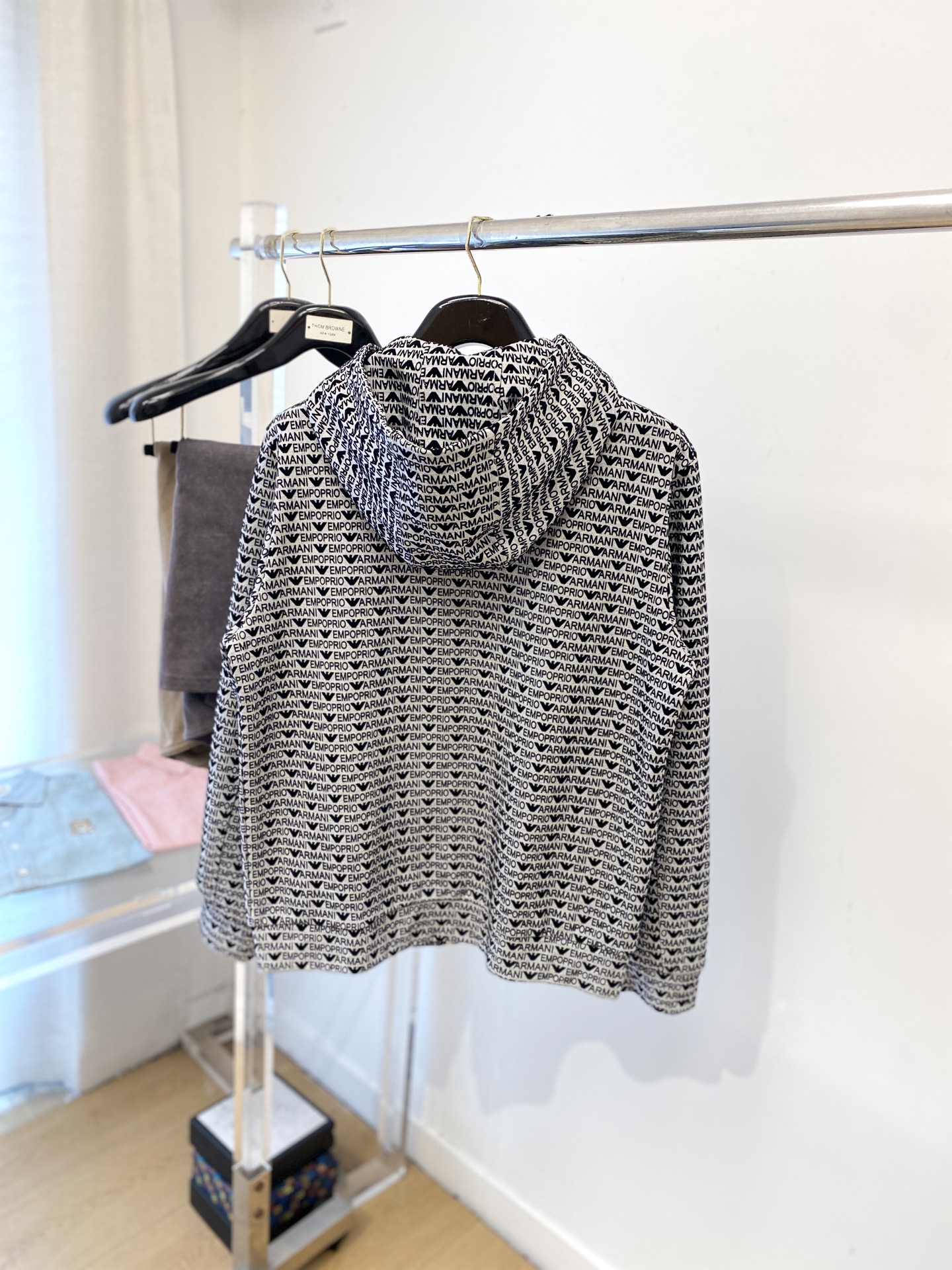 阿玛尼、2025新品夹克外套，时尚帅气，简约百搭款，顶级数码定位印花图案字母logo，定制原版面料，不仅