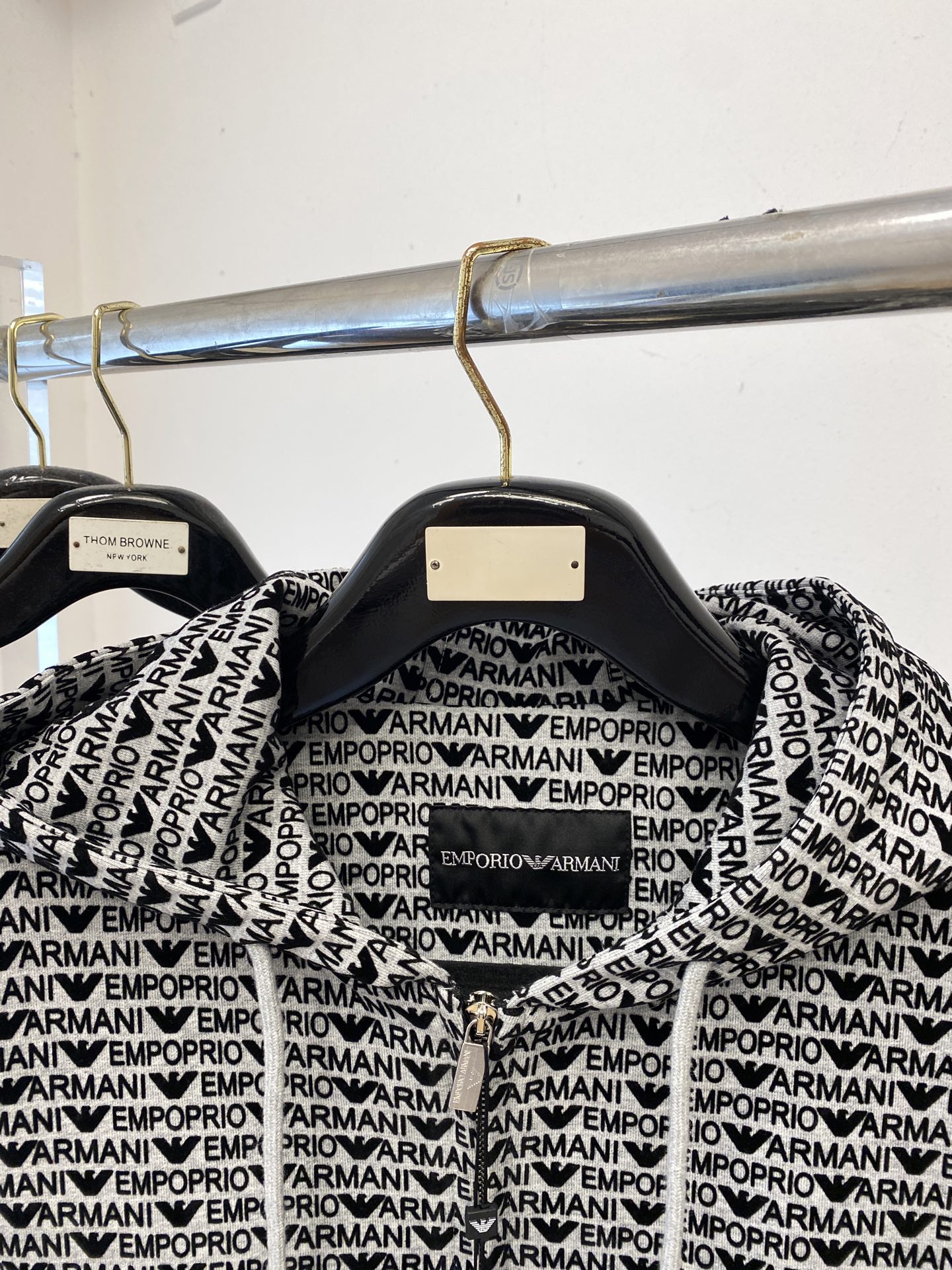 阿玛尼、2025新品夹克外套，时尚帅气，简约百搭款，顶级数码定位印花图案字母logo，定制原版面料，不仅