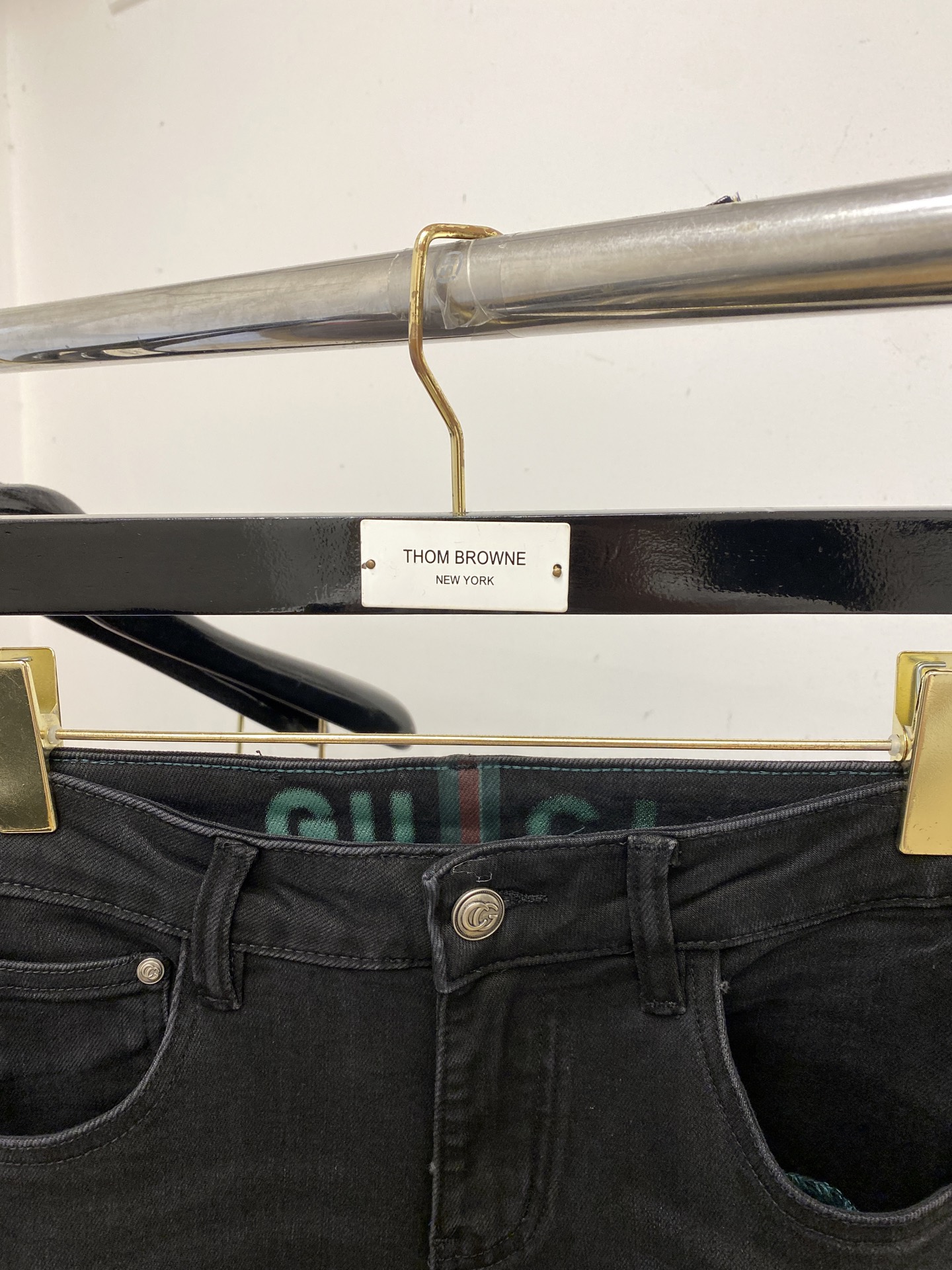 支持年后退换！ 古奇、 2025最新品，专柜同步有售，原单狠货，水洗休闲牛仔裤，进口原版水洗弹力面料，舒