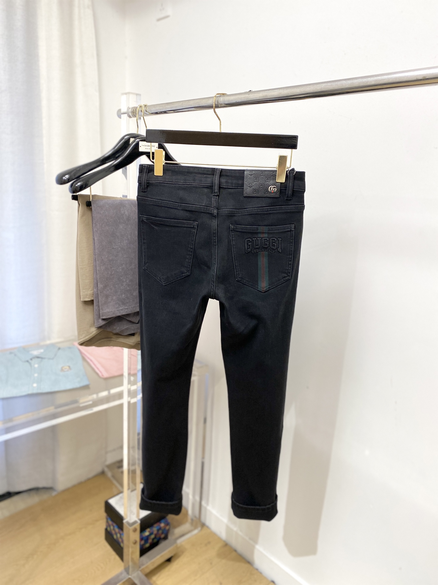 支持年后退换！ 古奇、 2025最新品，专柜同步有售，原单狠货，水洗休闲牛仔裤，进口原版水洗弹力面料，舒