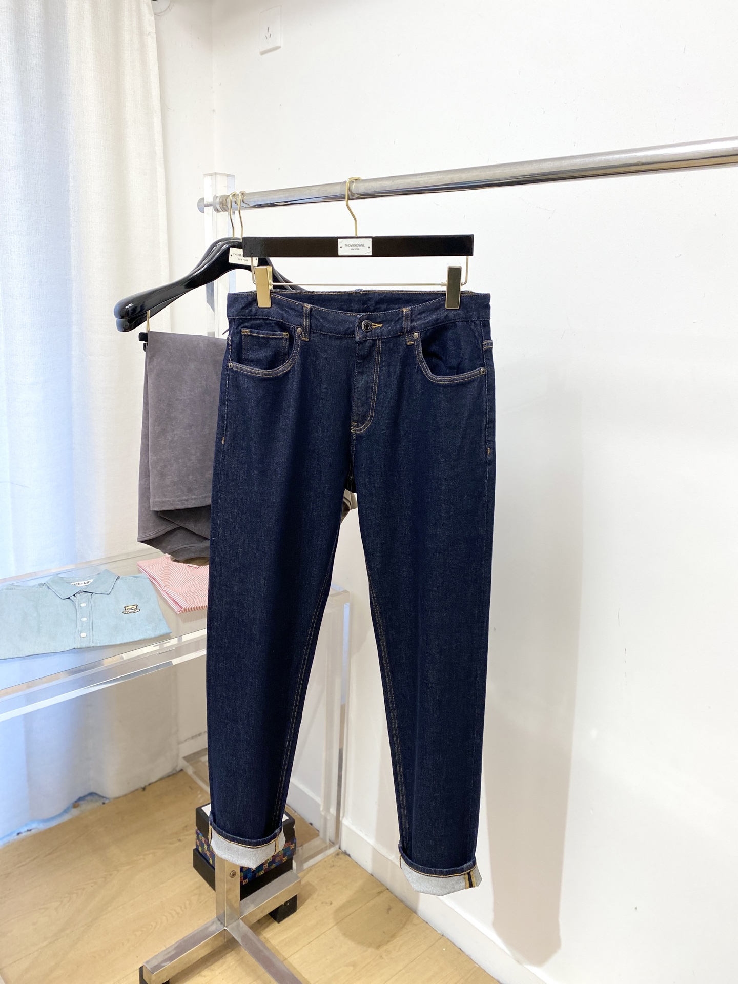 巴宝莉、 2025最新品，专柜同步有售，原单狠货，水洗休闲牛仔裤，进口原版水洗弹力面料，舒适有弹性，原版