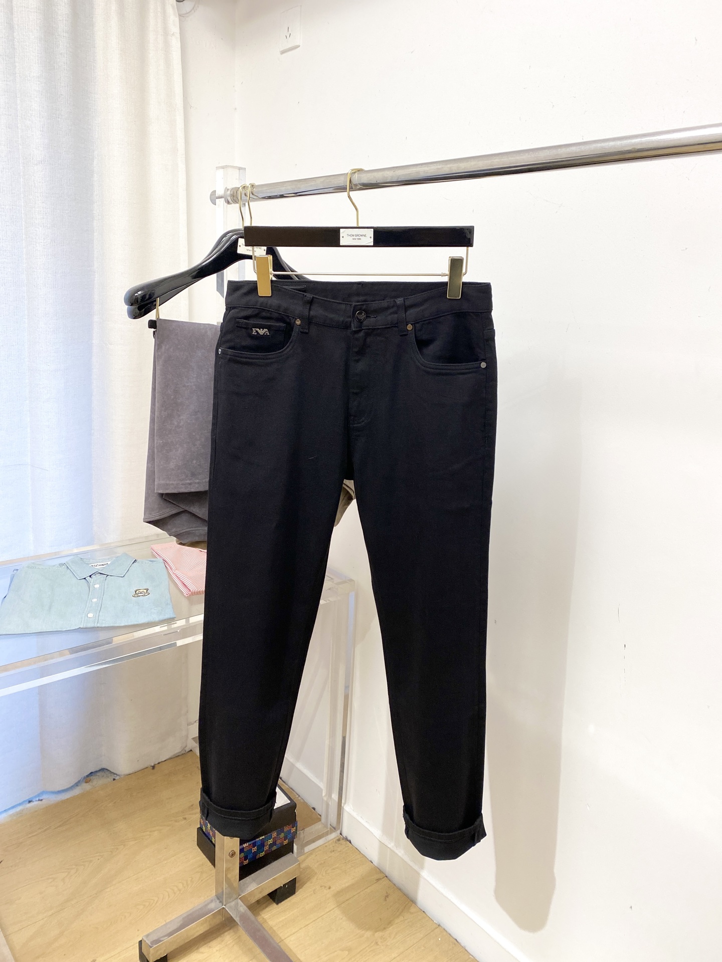 阿玛尼、 2025最新品，专柜同步有售，原单狠货，水洗休闲牛仔裤，进口原版水洗弹力面料，舒适有弹性，原版