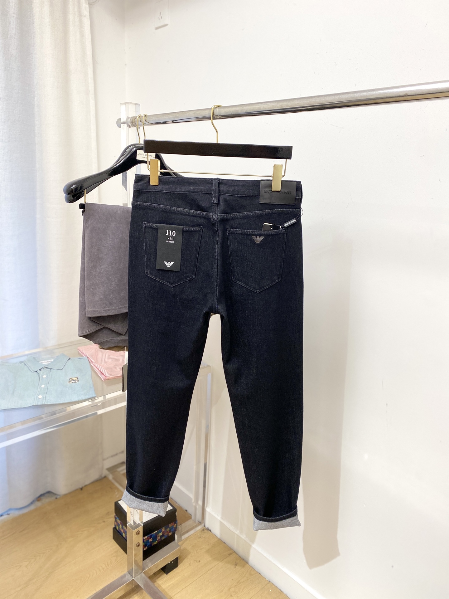 阿玛尼、 2025最新品，专柜同步有售，原单狠货，水洗休闲牛仔裤，进口原版水洗弹力面料，舒适有弹性，原版