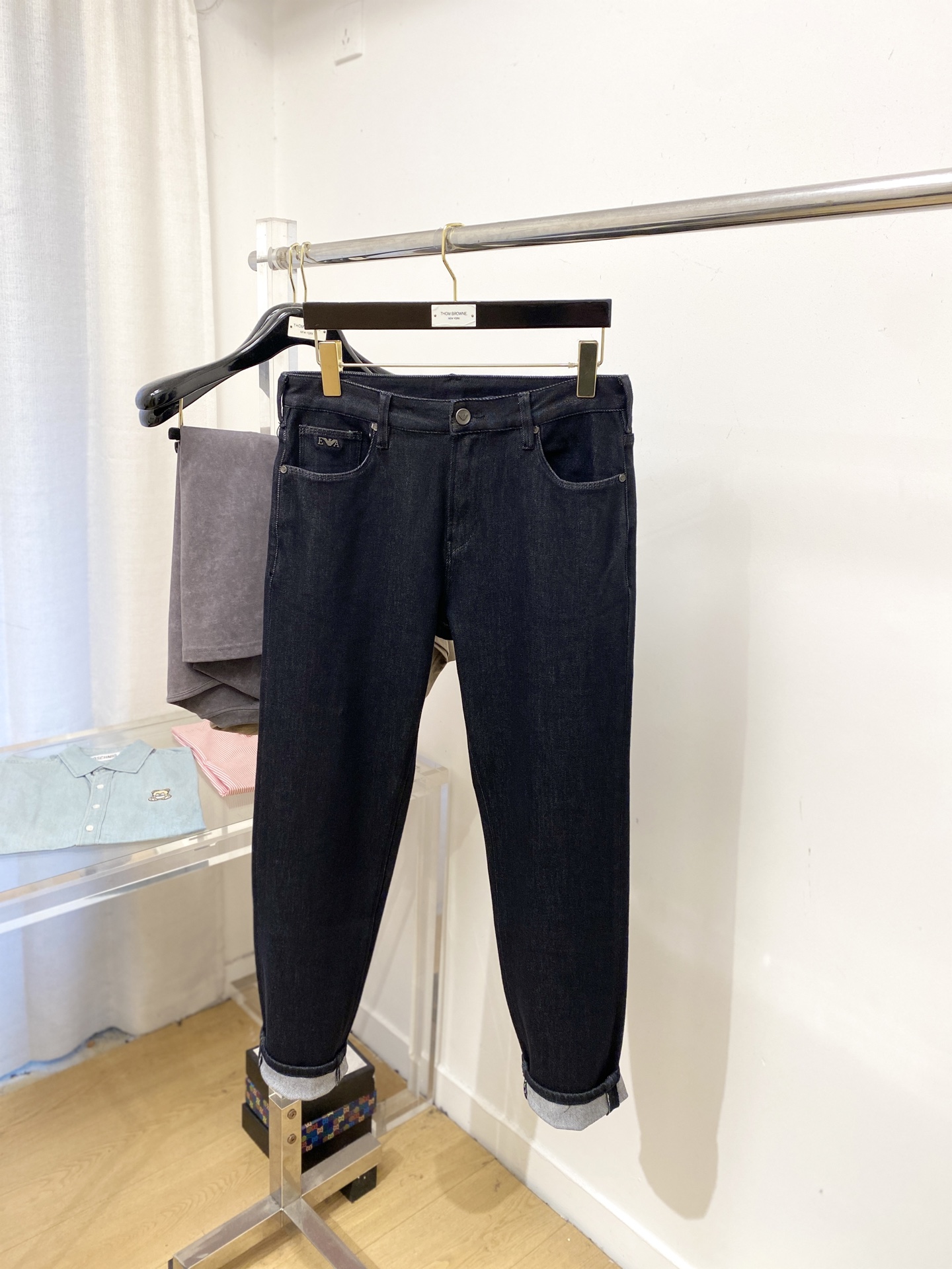 阿玛尼、 2025最新品，专柜同步有售，原单狠货，水洗休闲牛仔裤，进口原版水洗弹力面料，舒适有弹性，原版