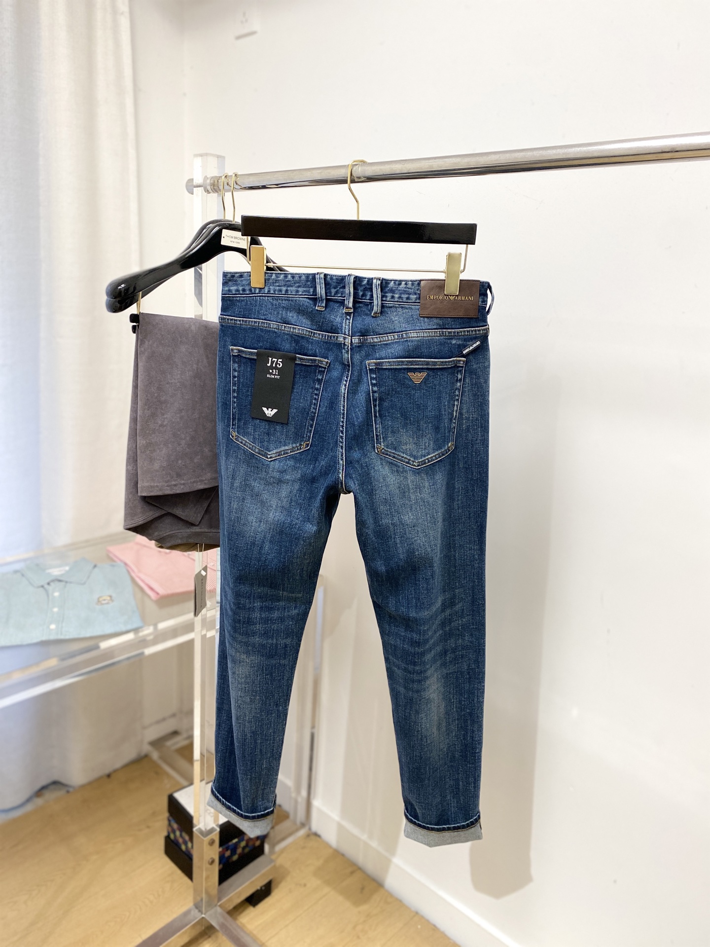 阿玛尼、 2025最新品，专柜同步有售，原单狠货，水洗休闲牛仔裤，进口原版水洗弹力面料，舒适有弹性，原版