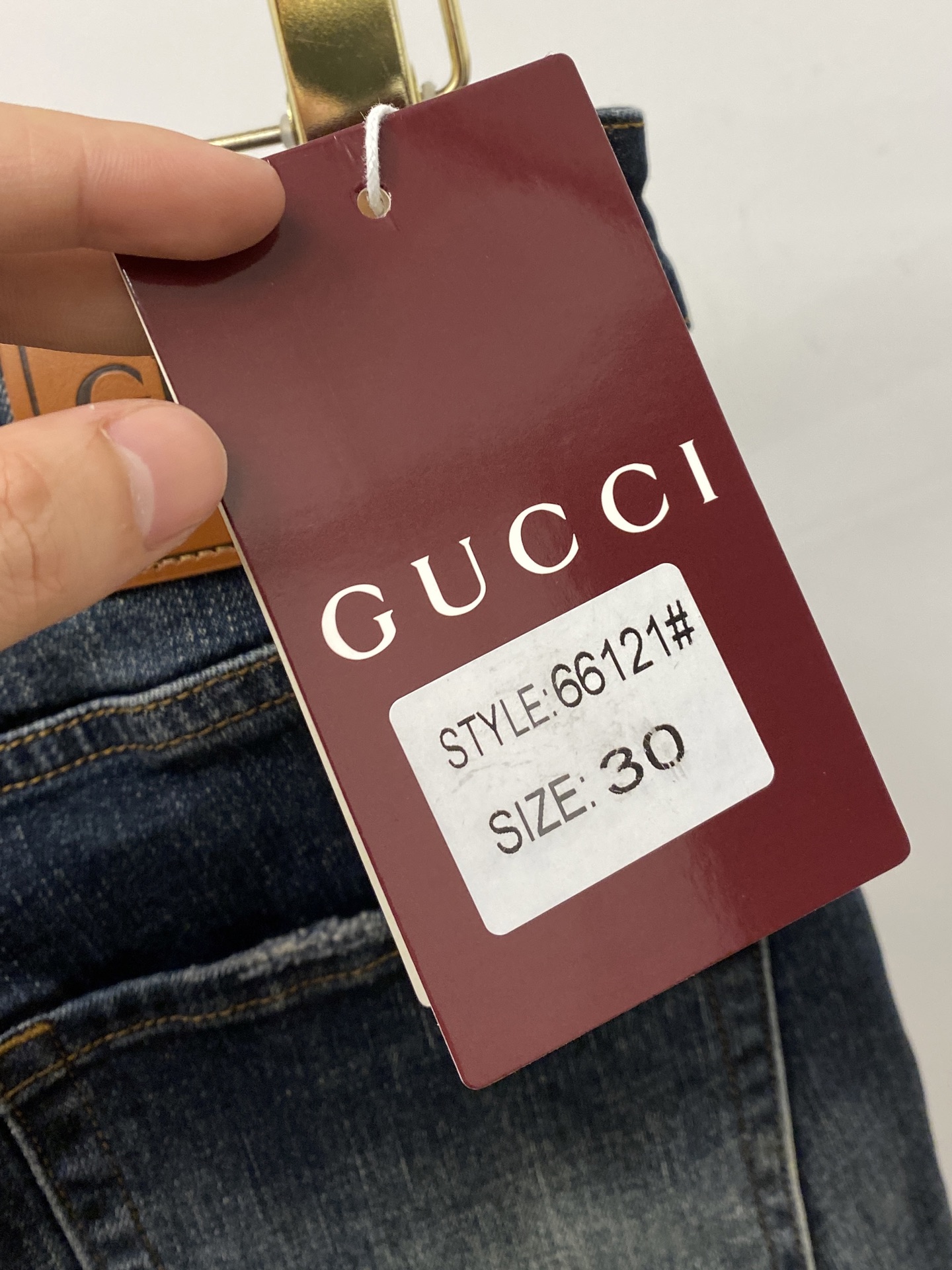 古奇、2025最新品，专柜同步有售，原单狠货，水洗休闲牛仔裤，进口原版水洗弹力面料，舒适有弹性，原版五金