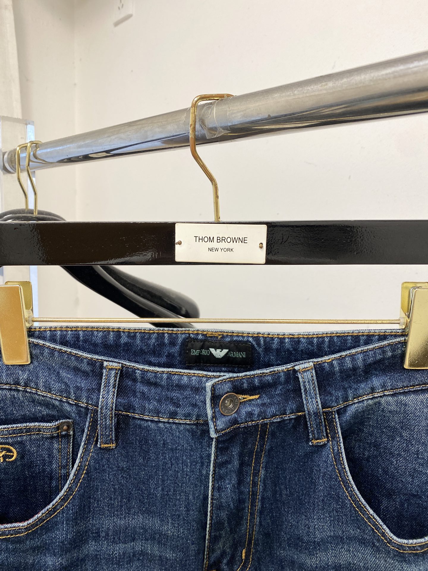 阿玛尼、2025最新品，专柜同步有售，原单狠货，水洗休闲牛仔裤，进口原版水洗弹力面料，舒适有弹性，原版五