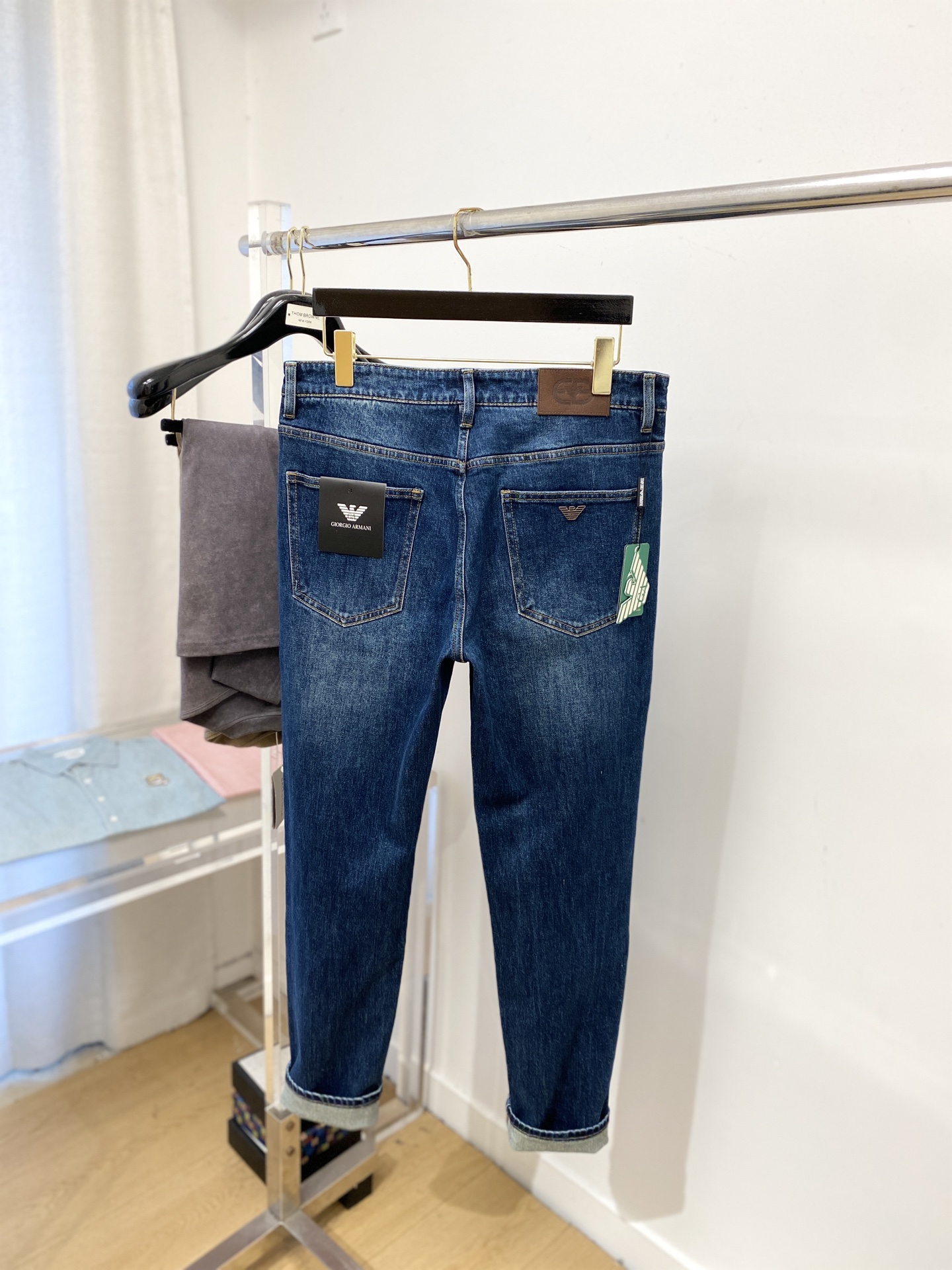 阿玛尼、2025最新品，专柜同步有售，原单狠货，水洗休闲牛仔裤，进口原版水洗弹力面料，舒适有弹性，原版五