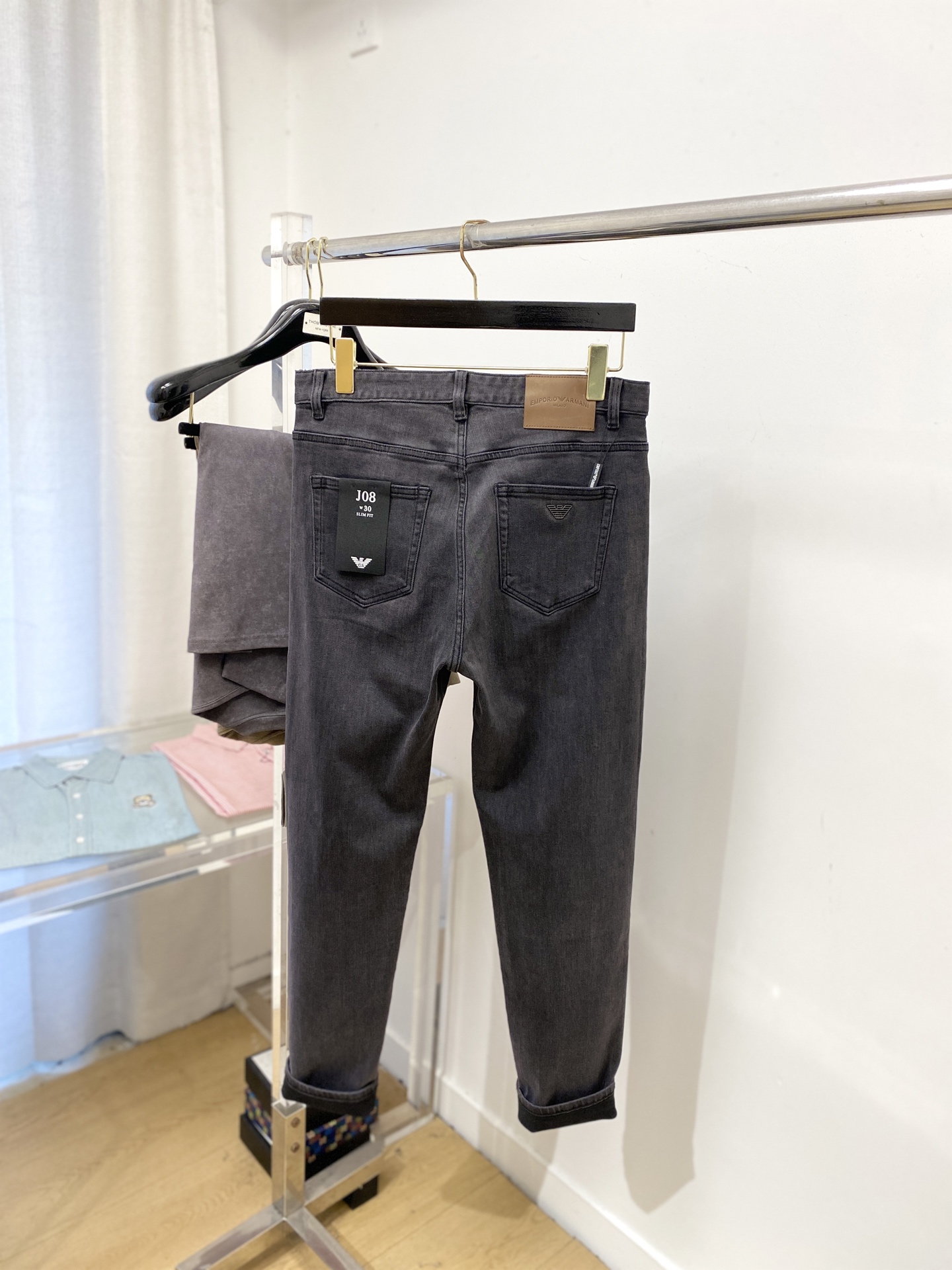 阿玛尼、2025最新品，专柜同步有售，原单狠货，水洗休闲牛仔裤，进口原版水洗弹力面料，舒适有弹性，原版五