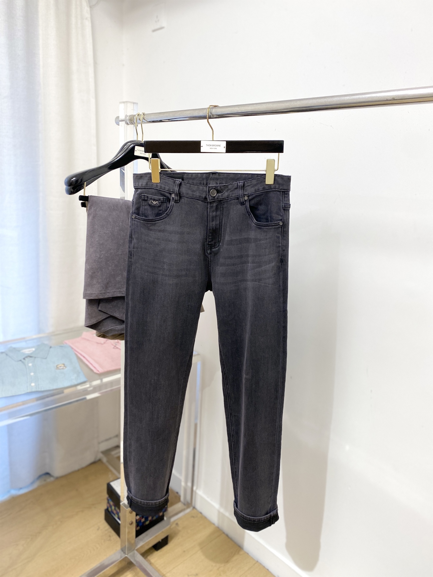 阿玛尼、2025最新品，专柜同步有售，原单狠货，水洗休闲牛仔裤，进口原版水洗弹力面料，舒适有弹性，原版五