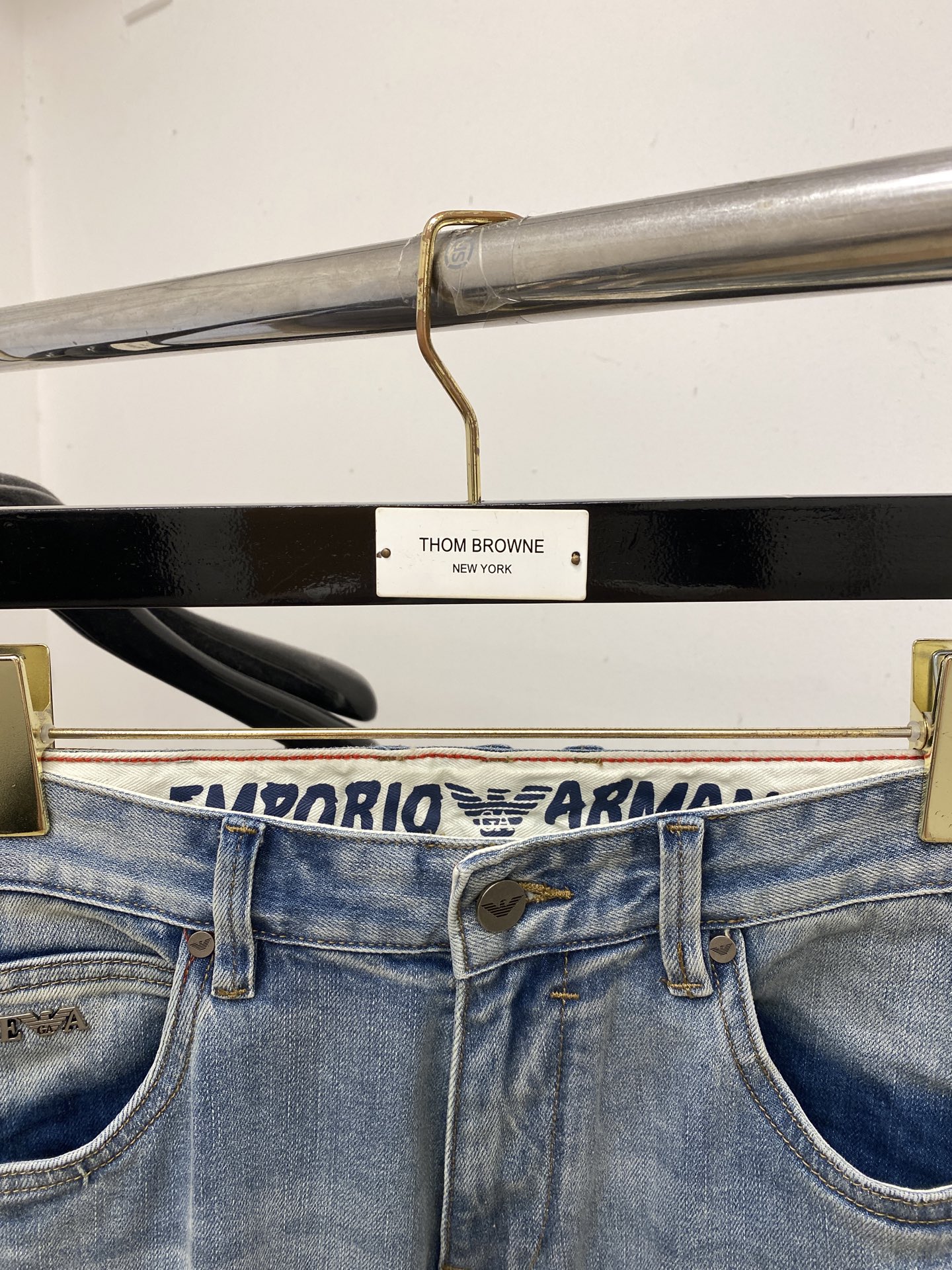 阿玛尼、2025最新品，专柜同步有售，原单狠货，水洗休闲牛仔裤，进口原版水洗弹力面料，舒适有弹性，原版五