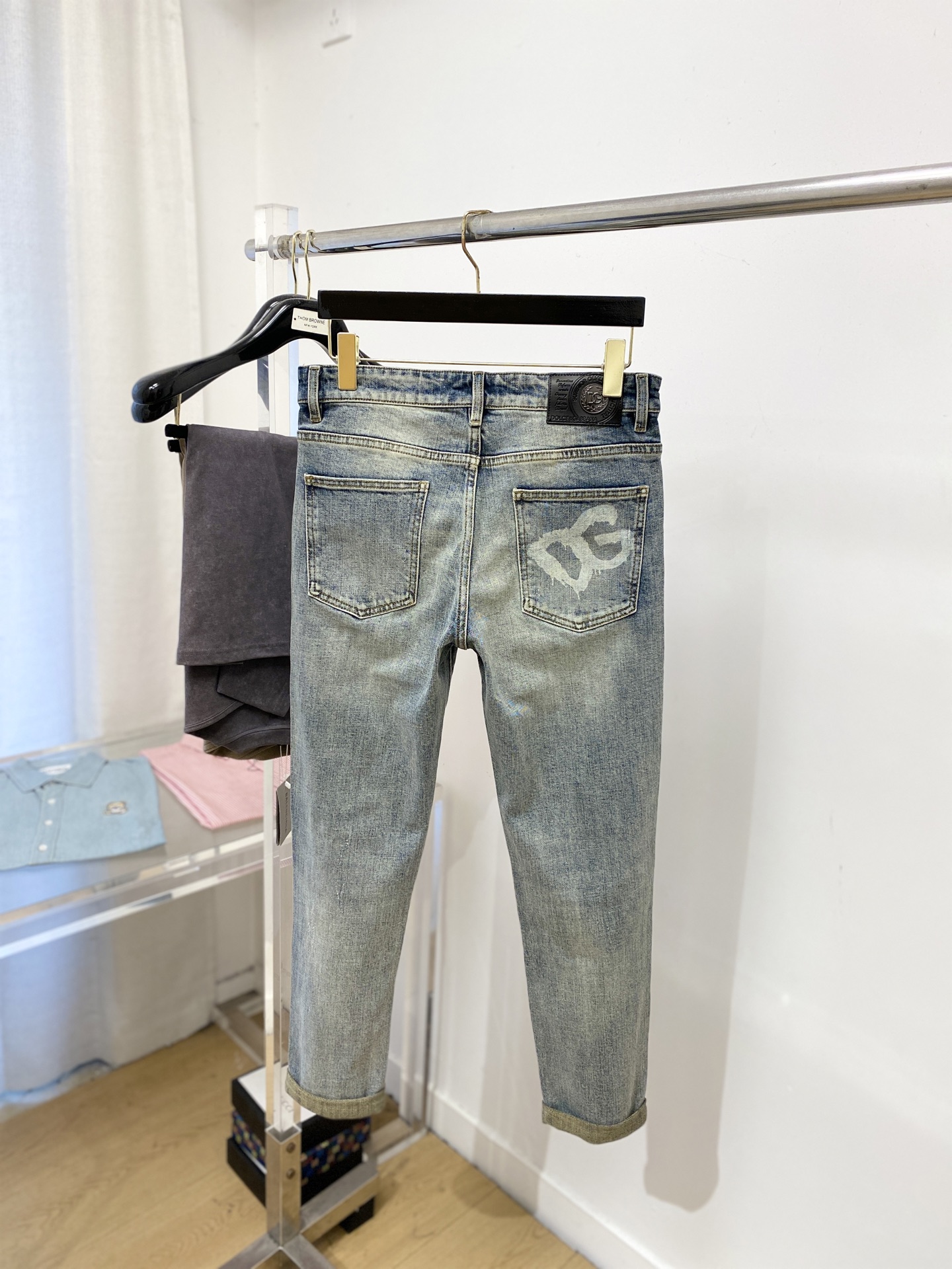 DG、 2025最新品，专柜同步有售，原单狠货，水洗休闲牛仔裤，进口原版水洗弹力面料，舒适有弹性，原版五