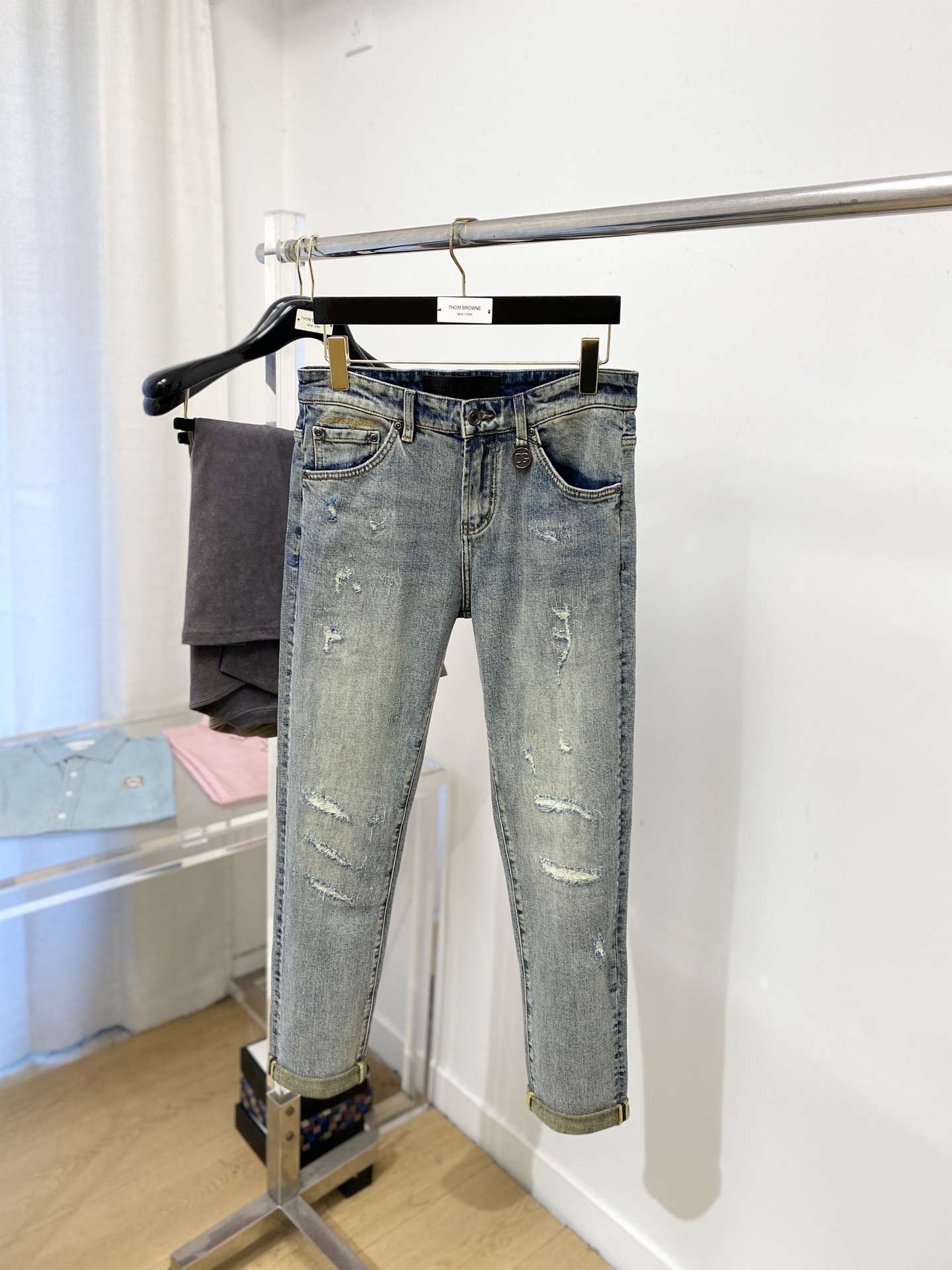 DG、 2025最新品，专柜同步有售，原单狠货，水洗休闲牛仔裤，进口原版水洗弹力面料，舒适有弹性，原版五