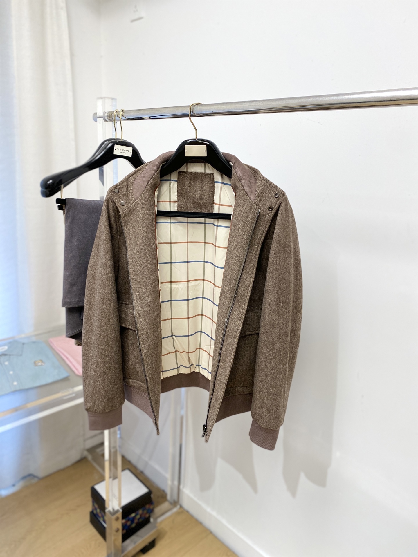 lP🆕、2025新品针织夹克外套，时尚帅气，简约百搭款，原版五金辅料logo，定制原版面料，不仅挺括，保