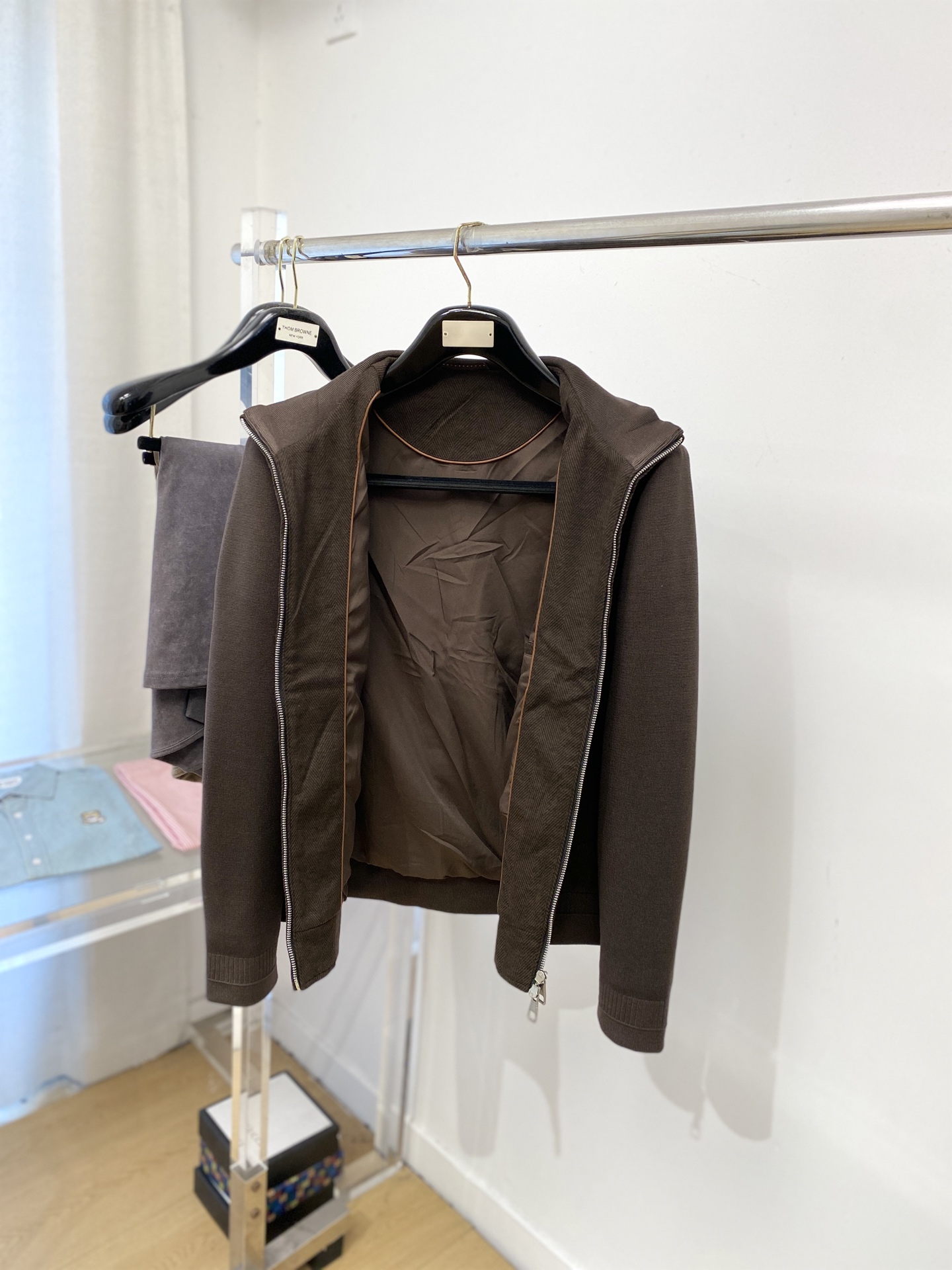 杰尼亚、2025新品针织夹克外套，时尚帅气，简约百搭款，定制原版面料，不仅挺括，保持潮流的廓形，又穿着舒