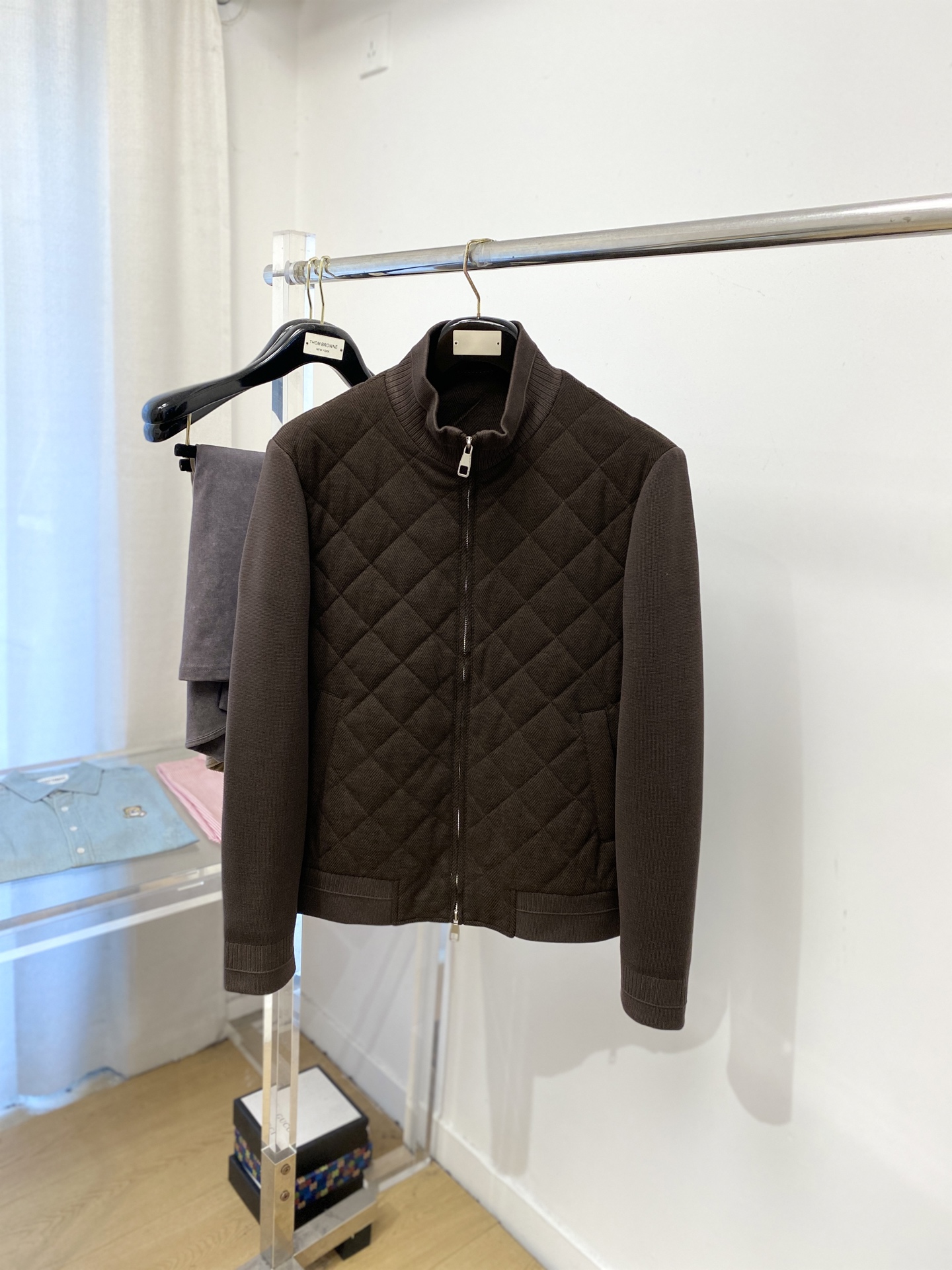 杰尼亚、2025新品针织夹克外套，时尚帅气，简约百搭款，定制原版面料，不仅挺括，保持潮流的廓形，又穿着舒