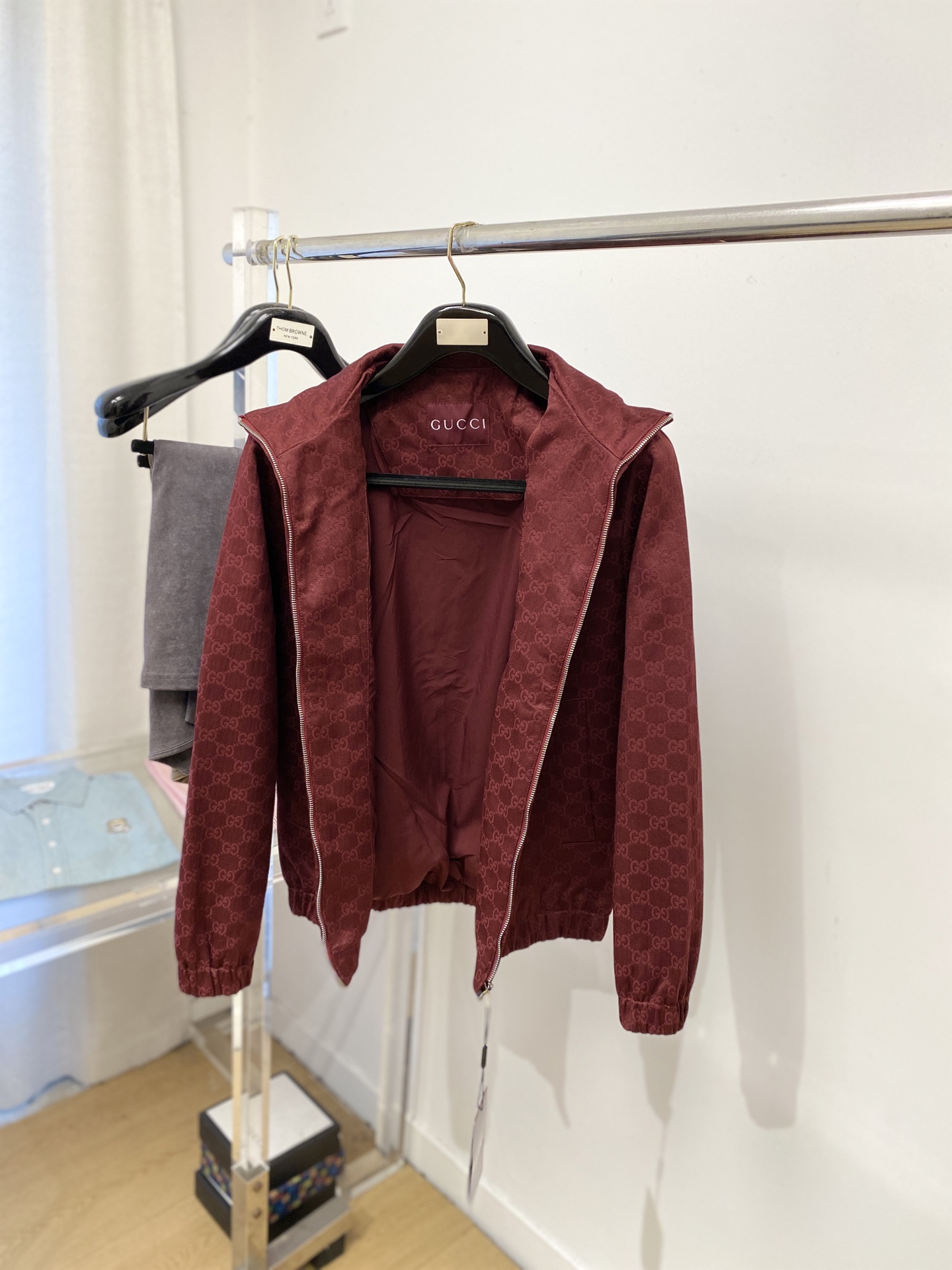 古奇、2025新品夹克外套，时尚帅气，简约百搭款，顶级数码定位定织字母logo，定制原版面料，不仅挺括，