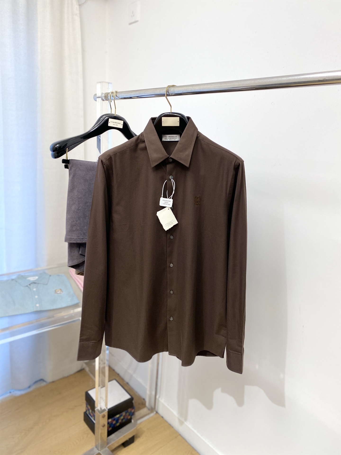 Brunello Cucinelli、2025新品衬衫，时尚帅气，简约百搭款，定制原版面料，不仅挺括，保