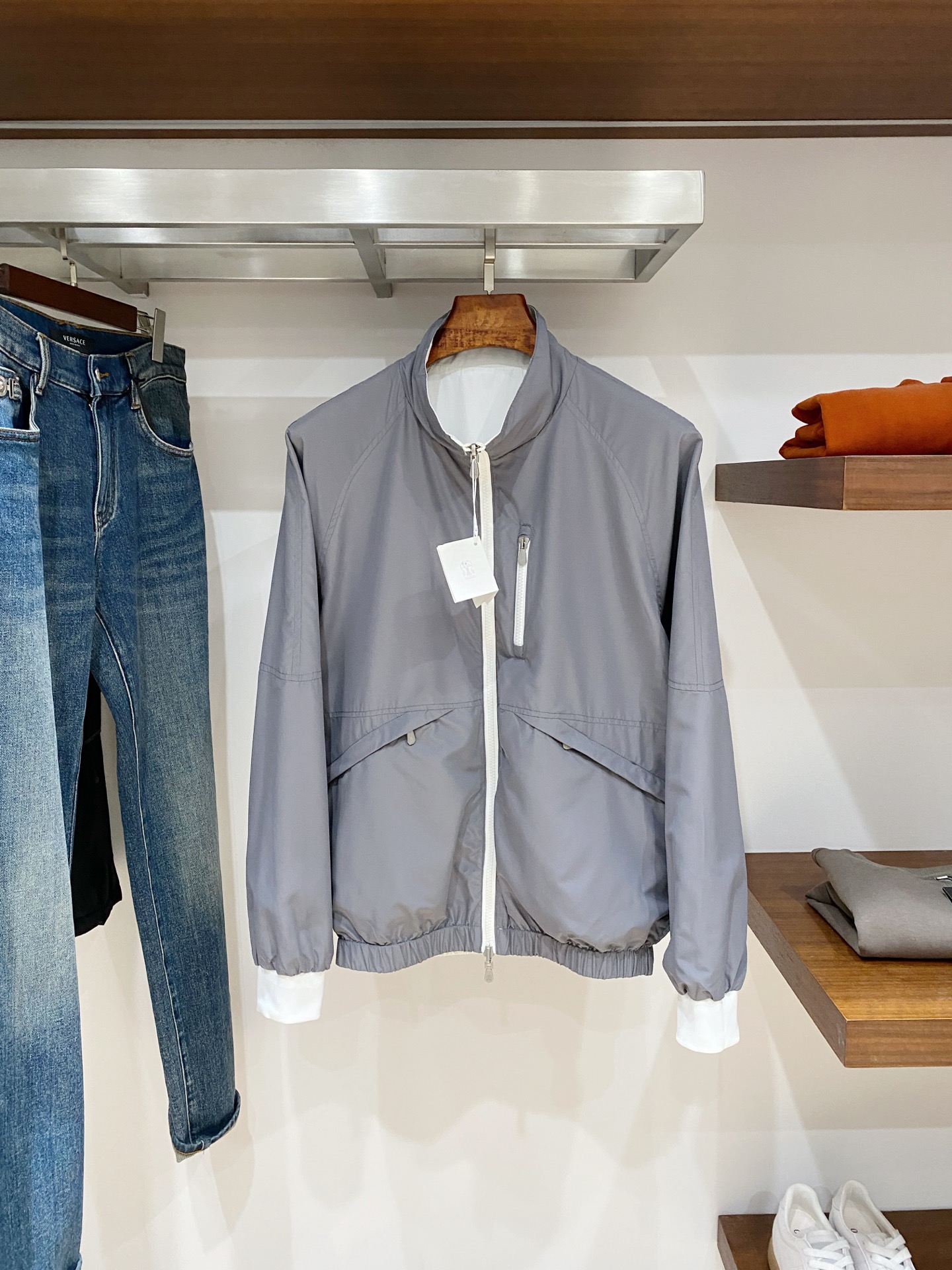 Brunello Cucinelli、2025新品双面穿夹克外套，时尚帅气，简约百搭款，原版五金辅料lo