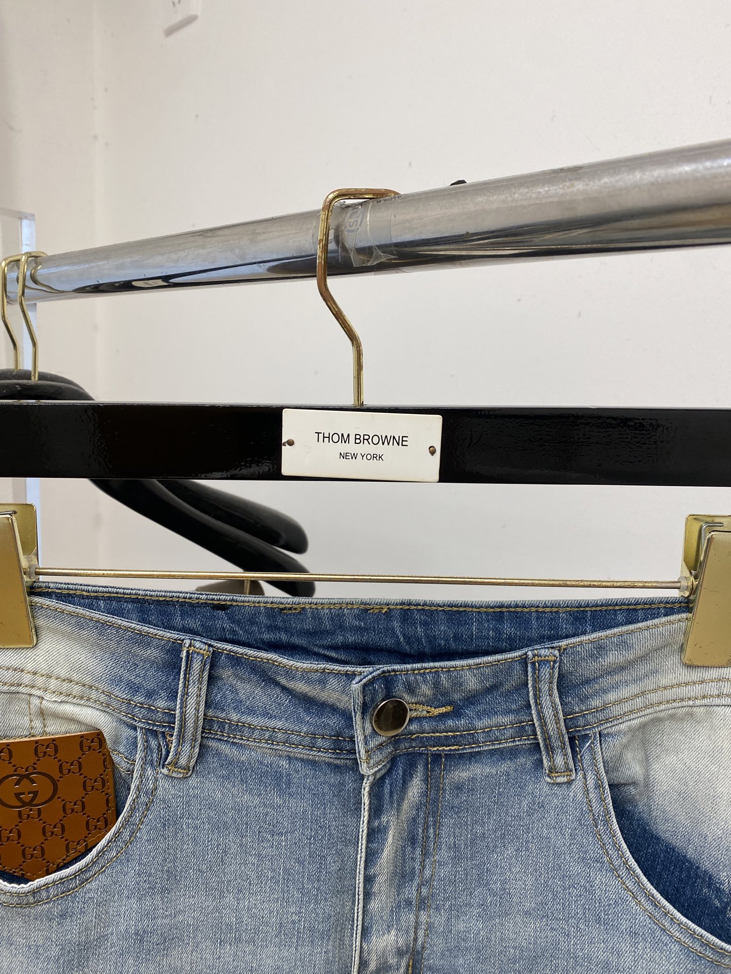 古奇、2025最新品，专柜同步有售，原单狠货，水洗休闲牛仔裤，进口原版水洗弹力面料，舒适有弹性，原版五金