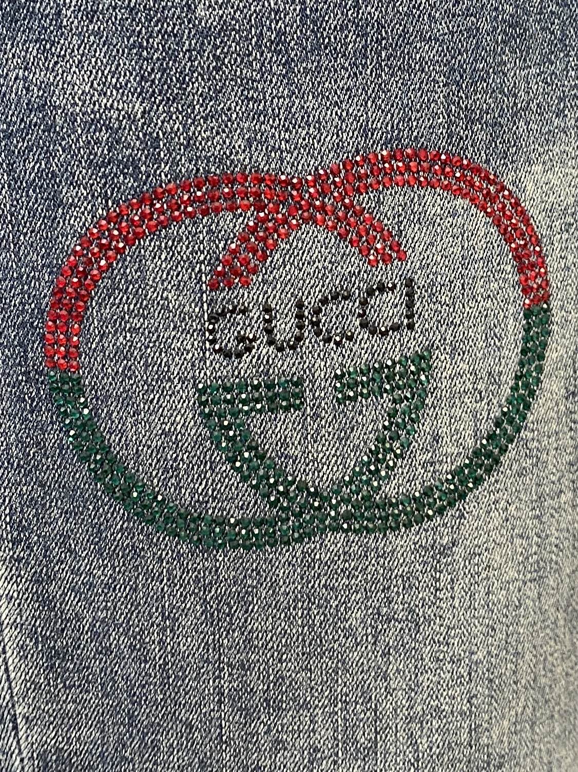 古奇、2025最新品，专柜同步有售，原单狠货，水洗休闲牛仔裤，进口原版水洗弹力面料，舒适有弹性，原版五金