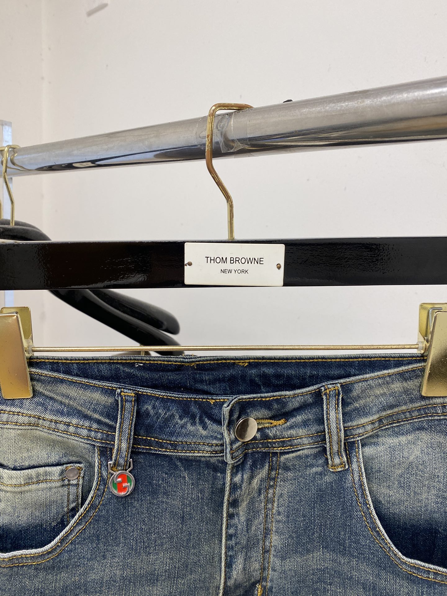 古奇、2025最新品，专柜同步有售，原单狠货，水洗休闲牛仔裤，进口原版水洗弹力面料，舒适有弹性，原版五金