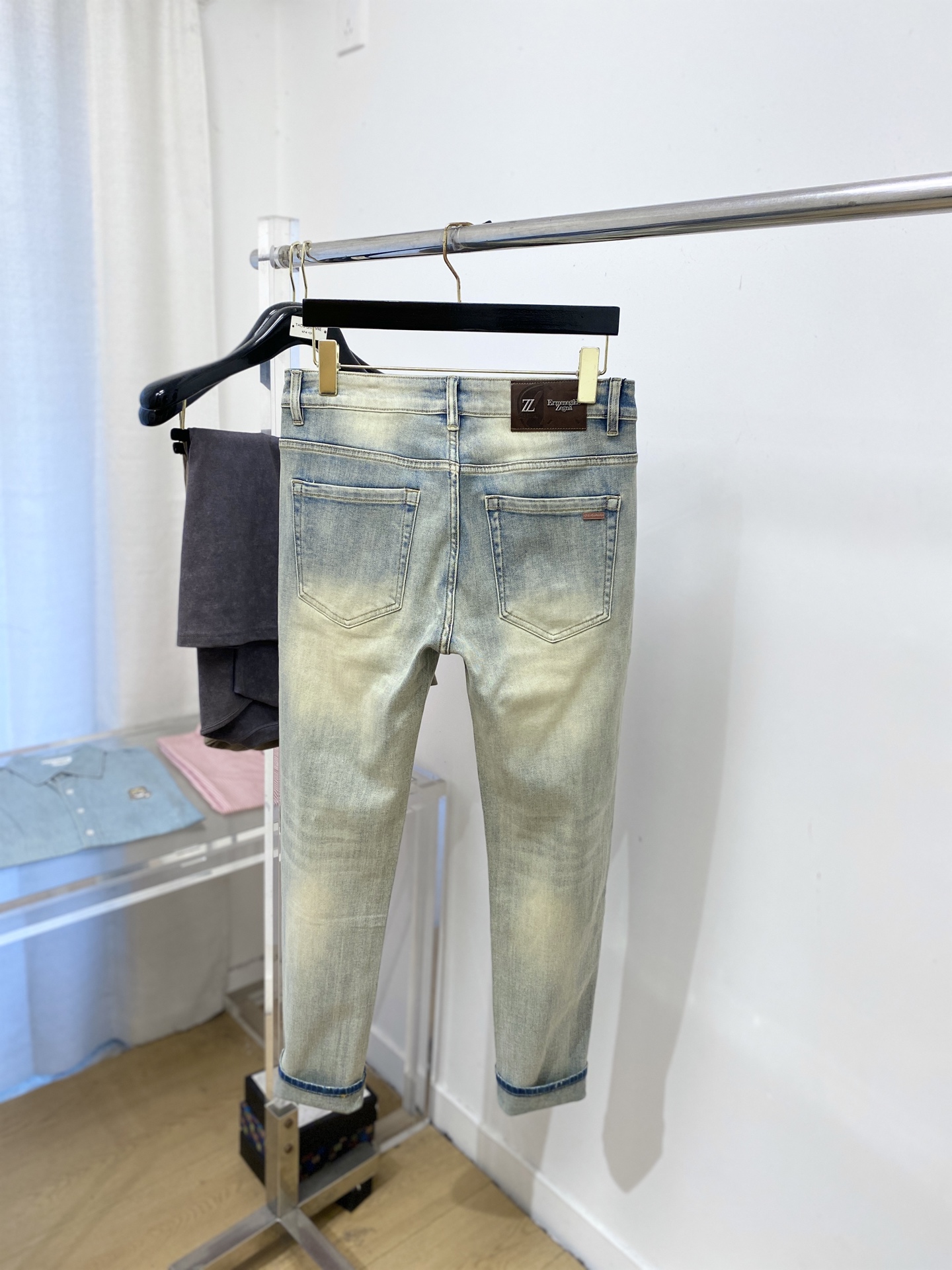 杰尼亚、2025最新品，专柜同步有售，原单狠货，水洗休闲牛仔裤，进口原版水洗弹力面料，舒适有弹性，原版五