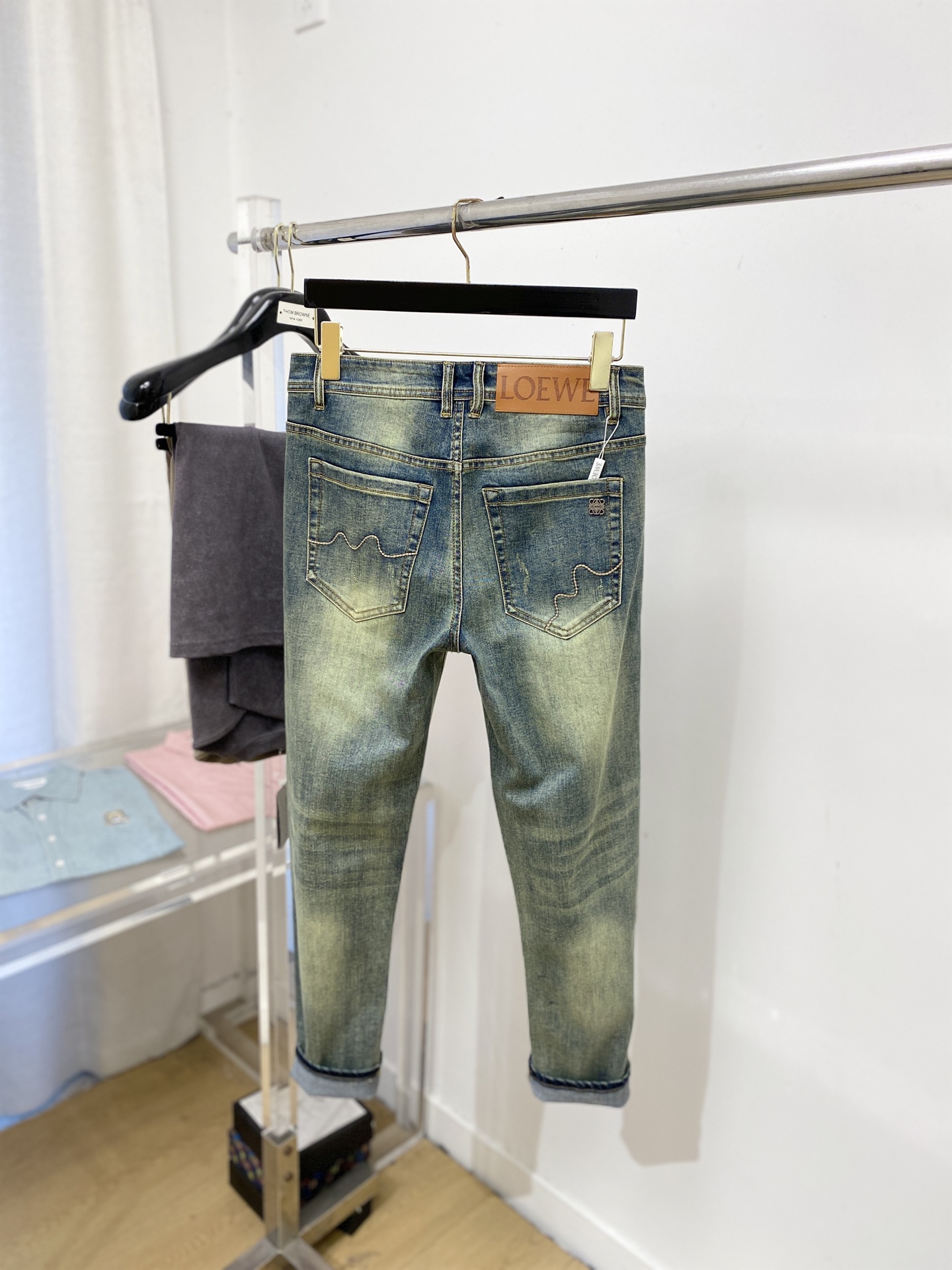 罗意威、2025最新品，专柜同步有售，原单狠货，水洗休闲牛仔裤，进口原版水洗弹力面料，舒适有弹性，原版五