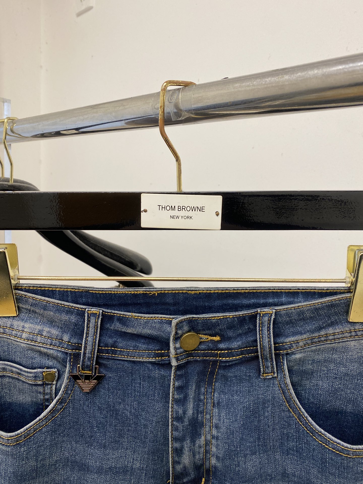 阿玛尼、2025最新品，专柜同步有售，原单狠货，水洗休闲牛仔裤，进口原版水洗弹力面料，舒适有弹性，原版五