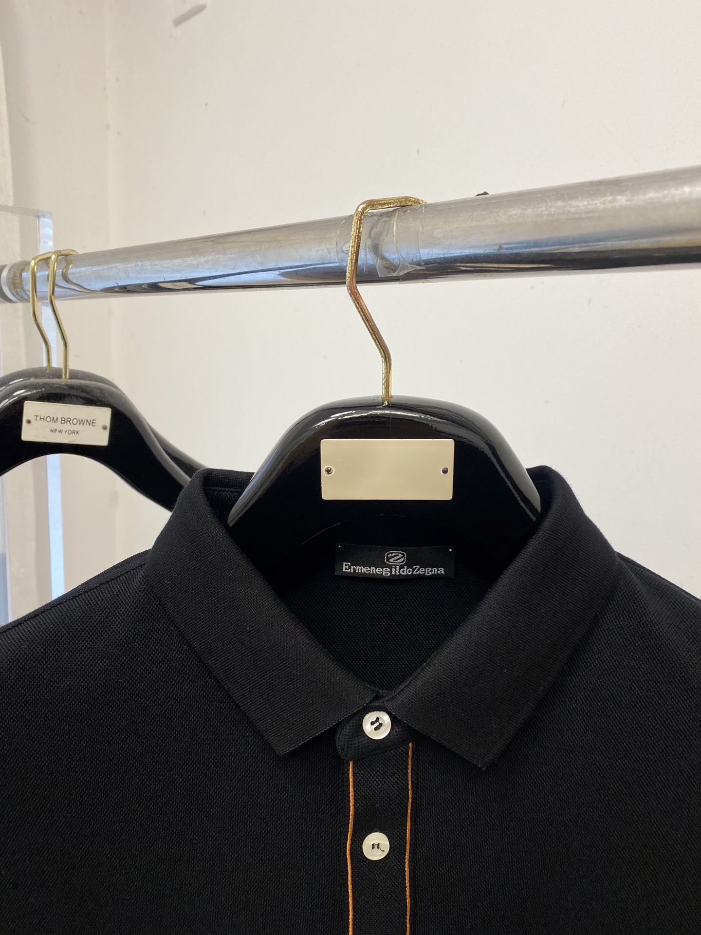 支持年后退换！ 杰尼亚、2025新品长袖，时尚帅气，简约百搭款，胸前精致刺绣图案logo，定制原版面料，