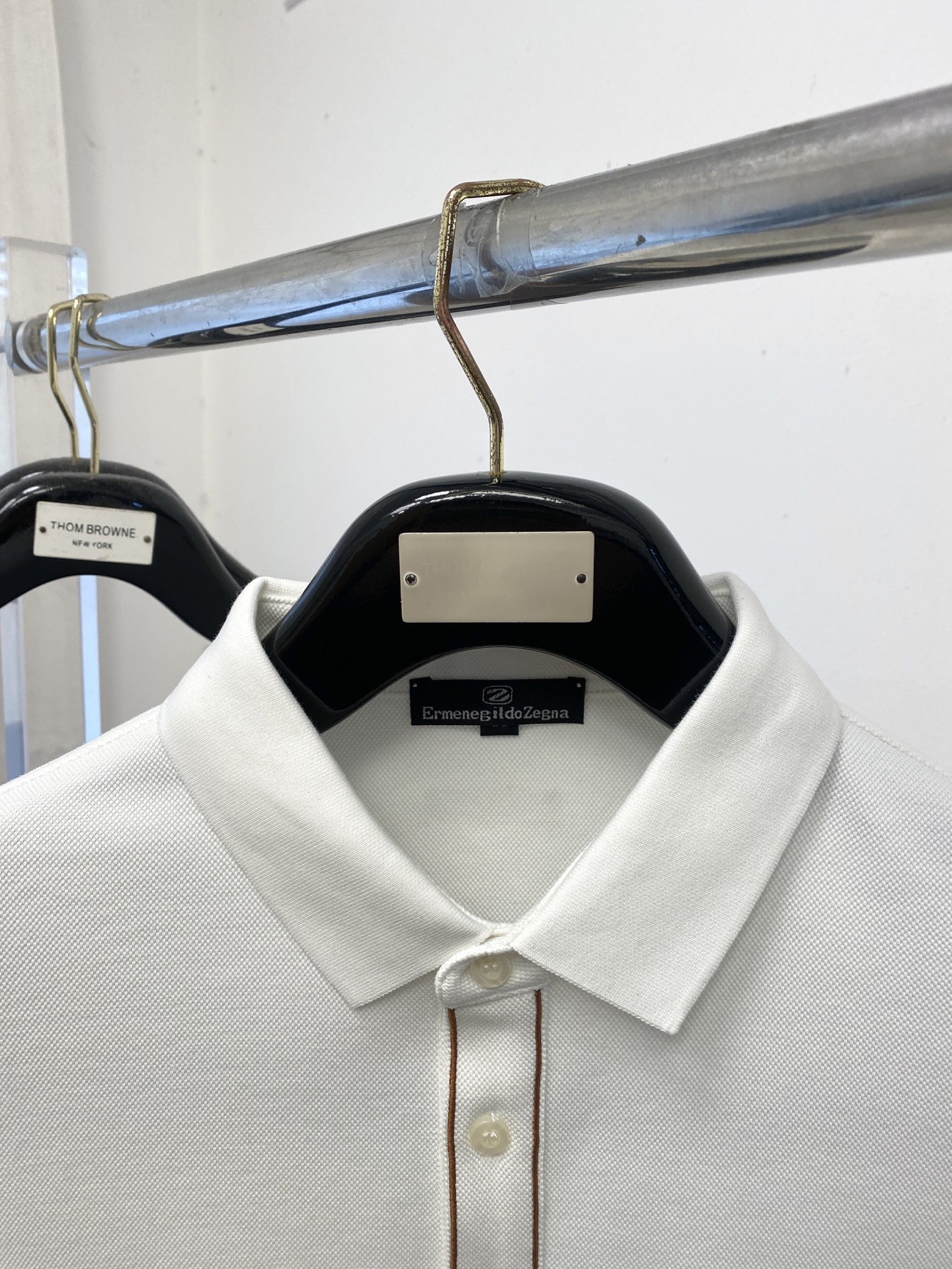 支持年后退换！ 杰尼亚、2025新品长袖，时尚帅气，简约百搭款，胸前精致刺绣图案logo，定制原版面料，