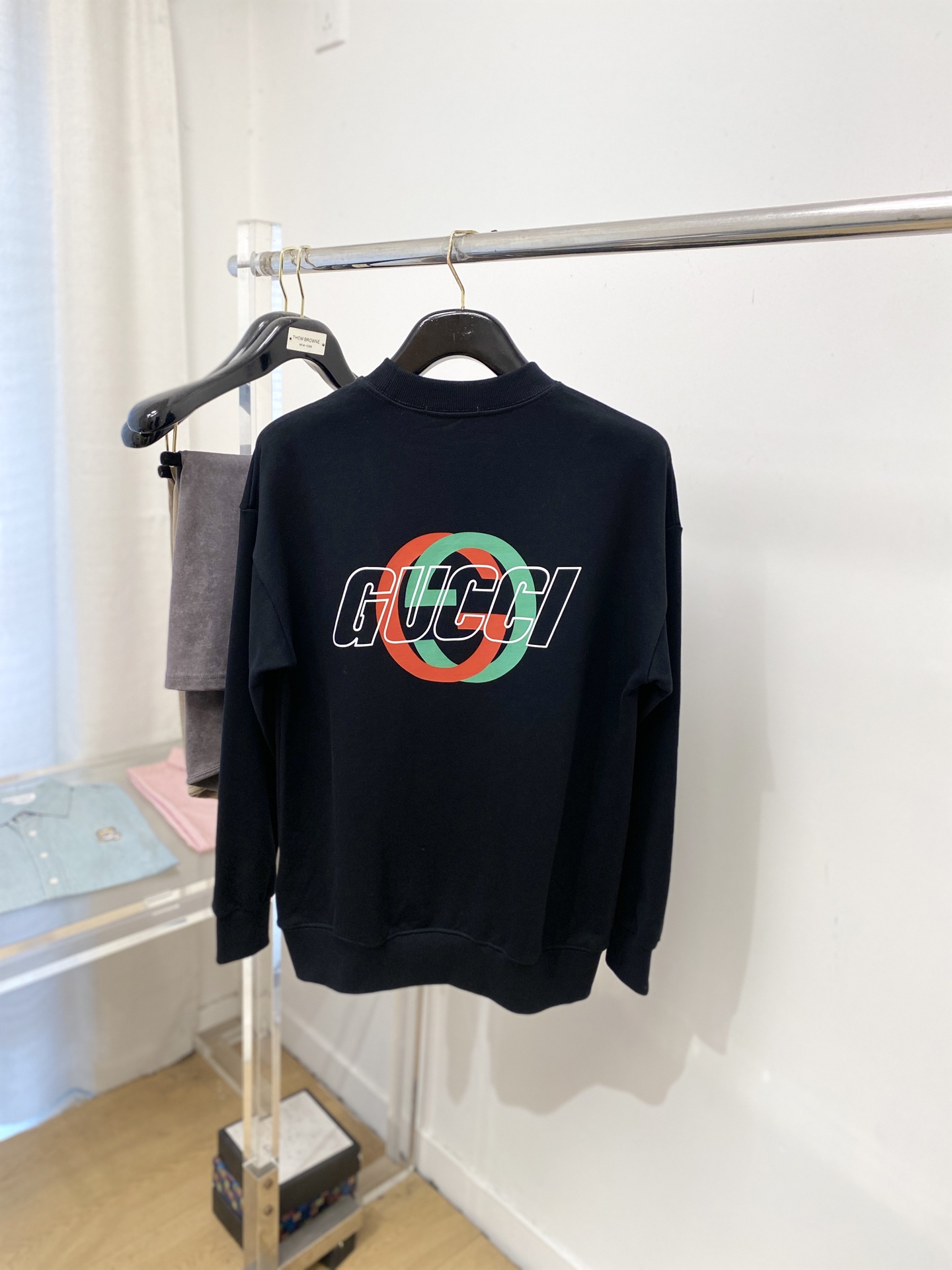 支持年后退换！ 古奇、2025新品卫衣，时尚帅气，简约百搭款，胸前精致刺绣字母logo，定制原版面料，不