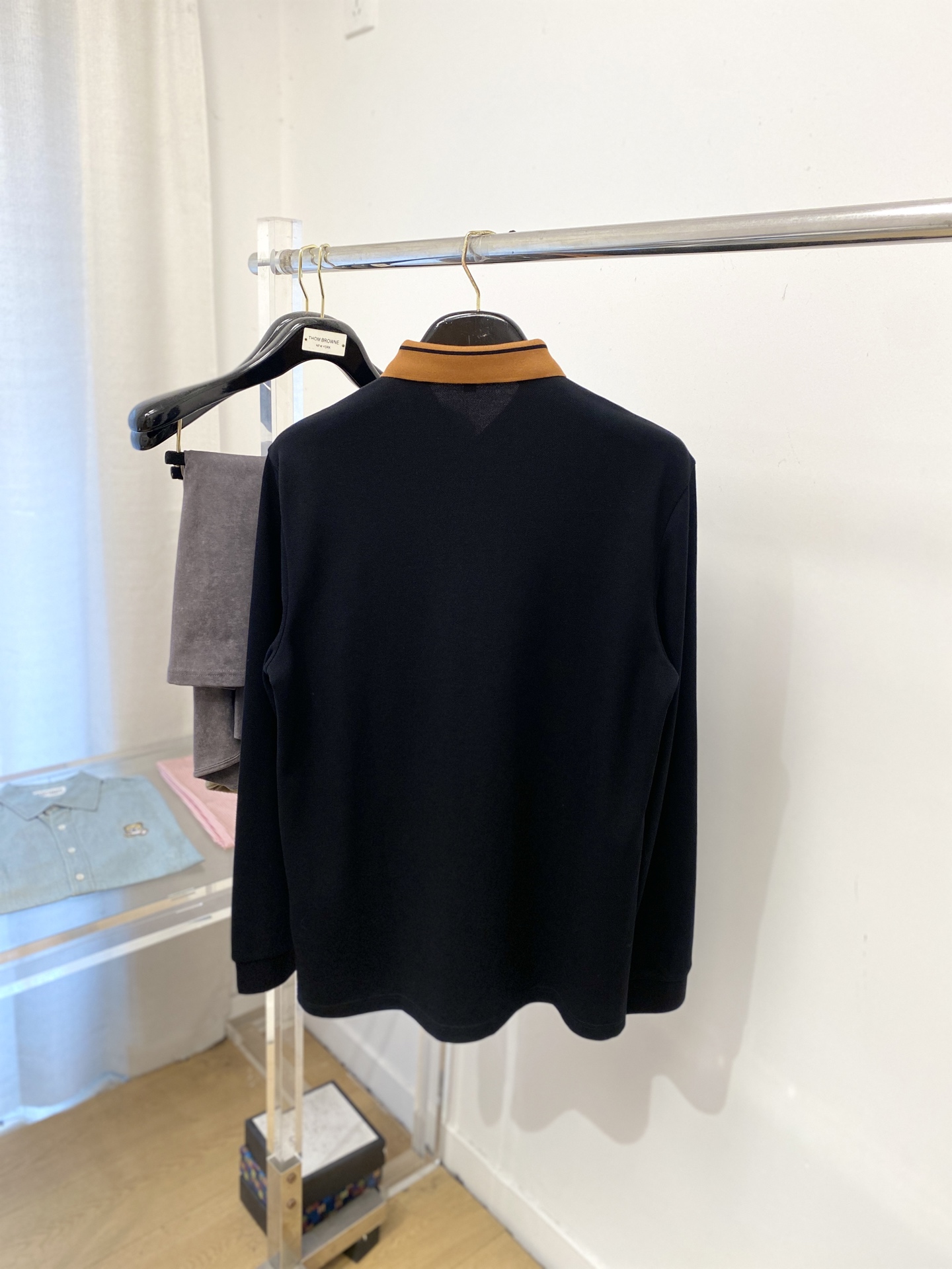 支持年后退换！ 杰尼亚、2025新品长袖，时尚帅气，简约百搭款，胸前顶级印胶字母logo，定制原版面料，