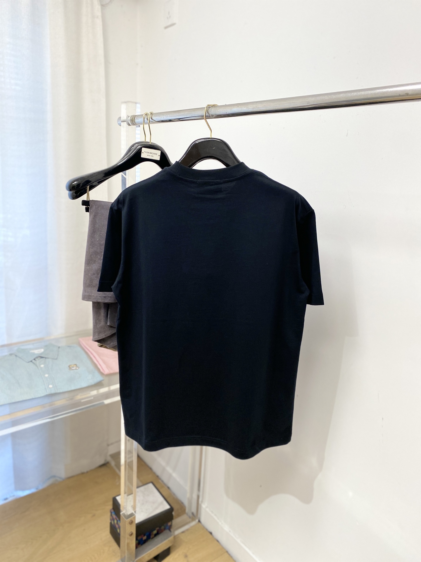 古奇、2025新品短袖T恤，帅气时尚，简约百搭款。胸前顶级印胶字母logo，面料棉 不仅挺括，保持潮流的