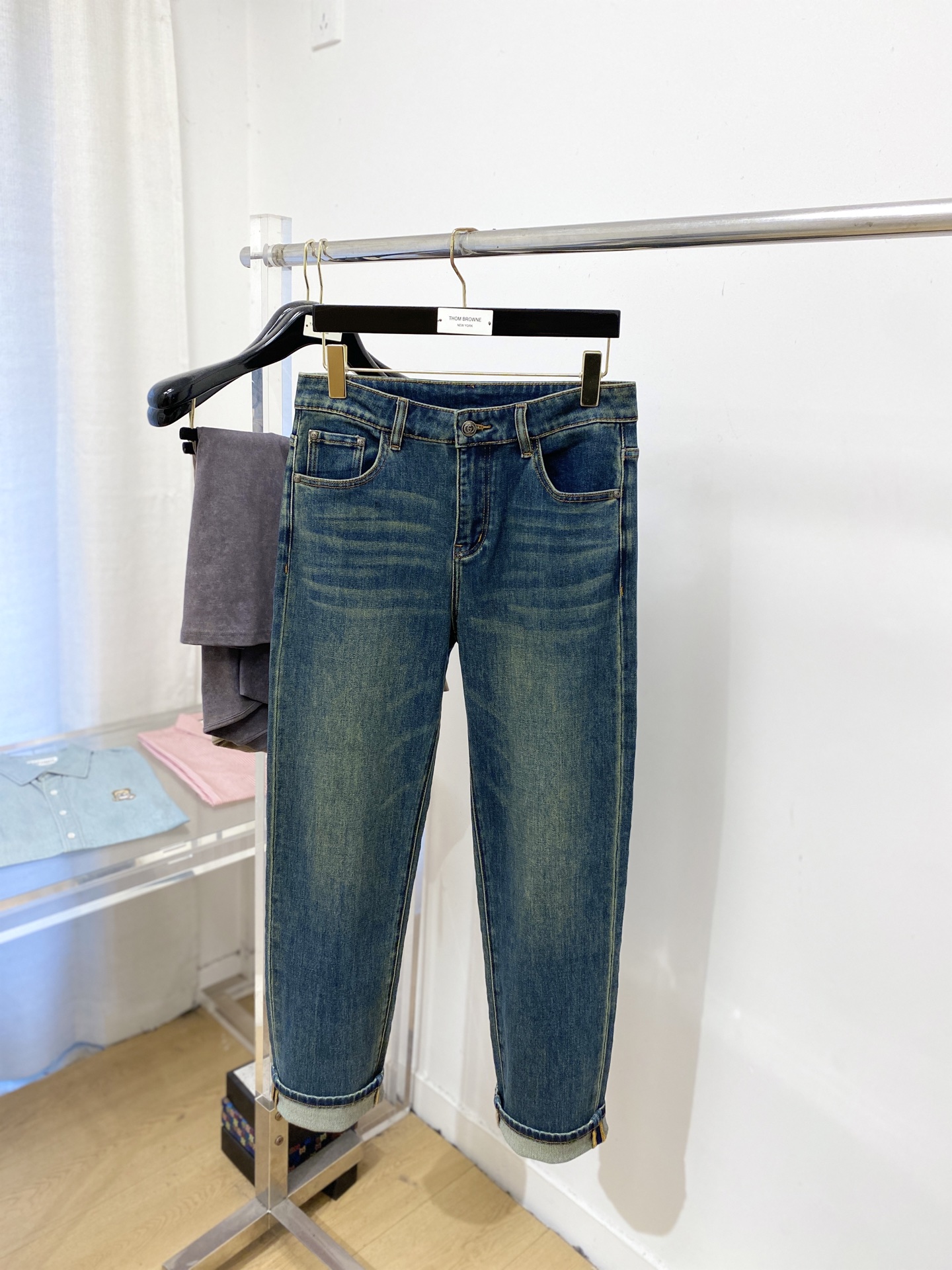 支持年后退换！ 古奇、2025最新品，专柜同步有售，原单狠货，水洗休闲牛仔裤，进口原版水洗弹力面料，舒适