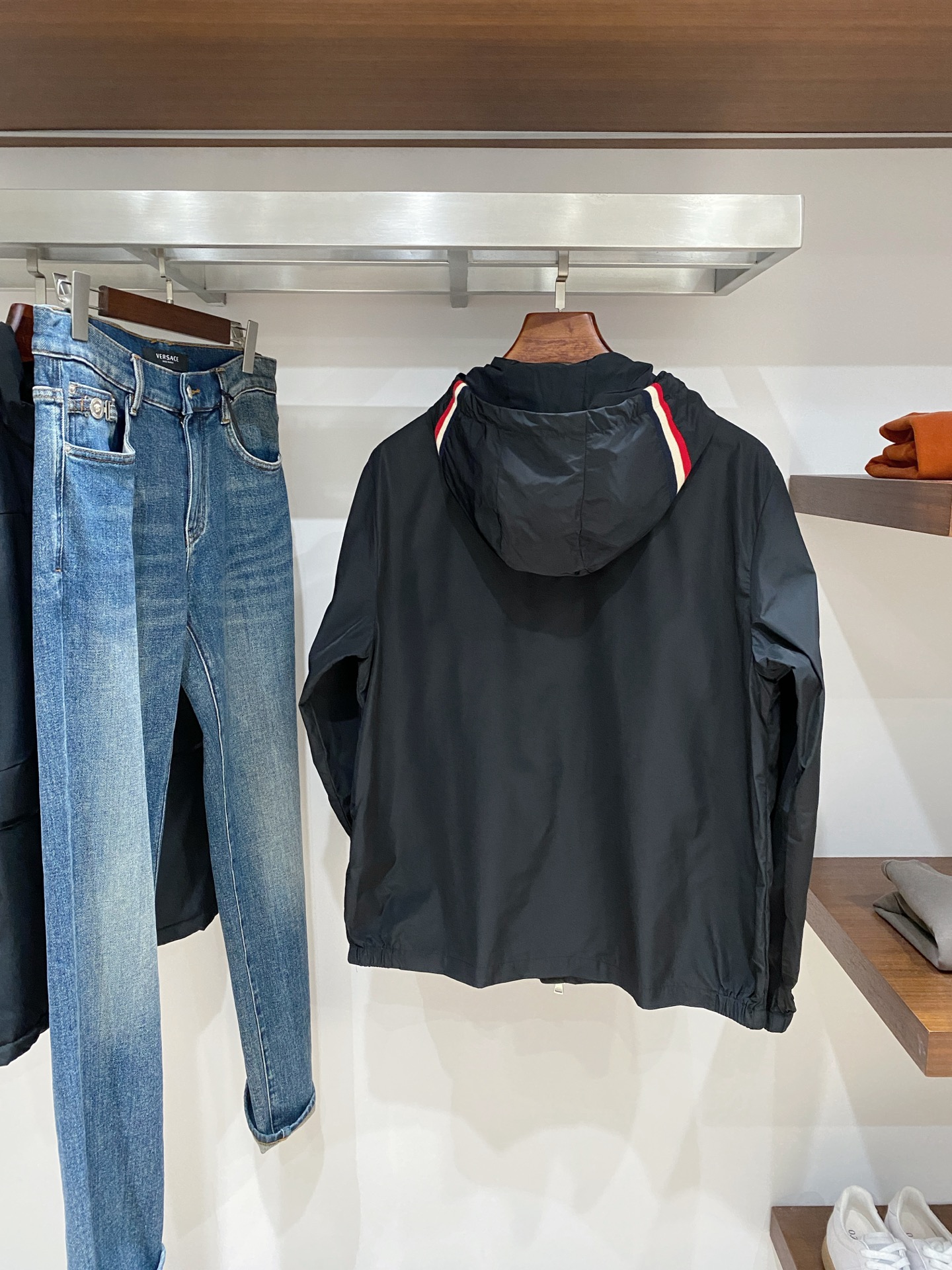 支持年后退换！蒙口、2025新品夹克外套，时尚帅气，简约百搭款，袖口刺绣装饰图案logo，定制原版面料，