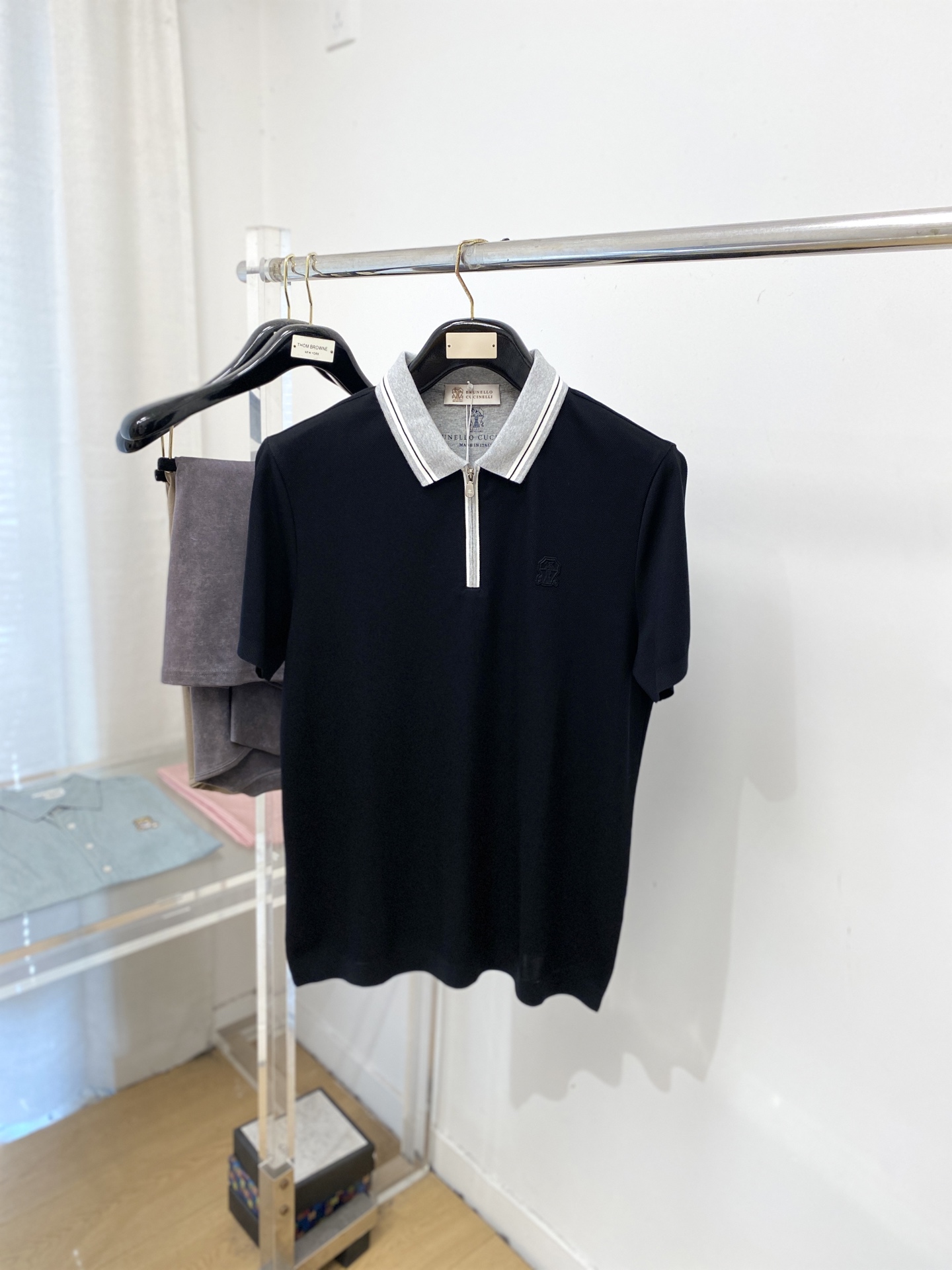 Brunello Cucinelli、2026新品短袖T恤，帅气时尚，胸前凹凸印胶图案logo，简约百搭