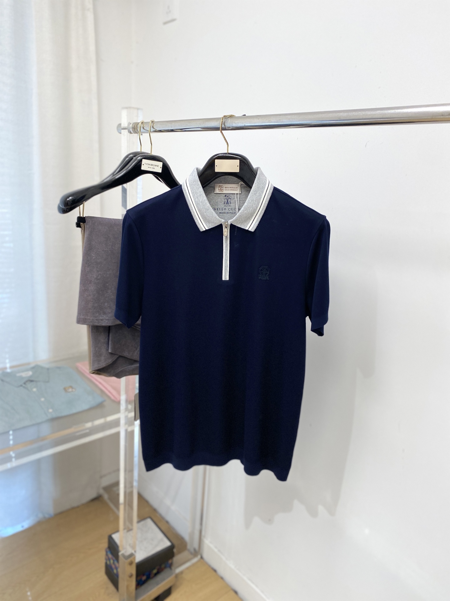 Brunello Cucinelli、2026新品短袖T恤，帅气时尚，胸前凹凸印胶图案logo，简约百搭