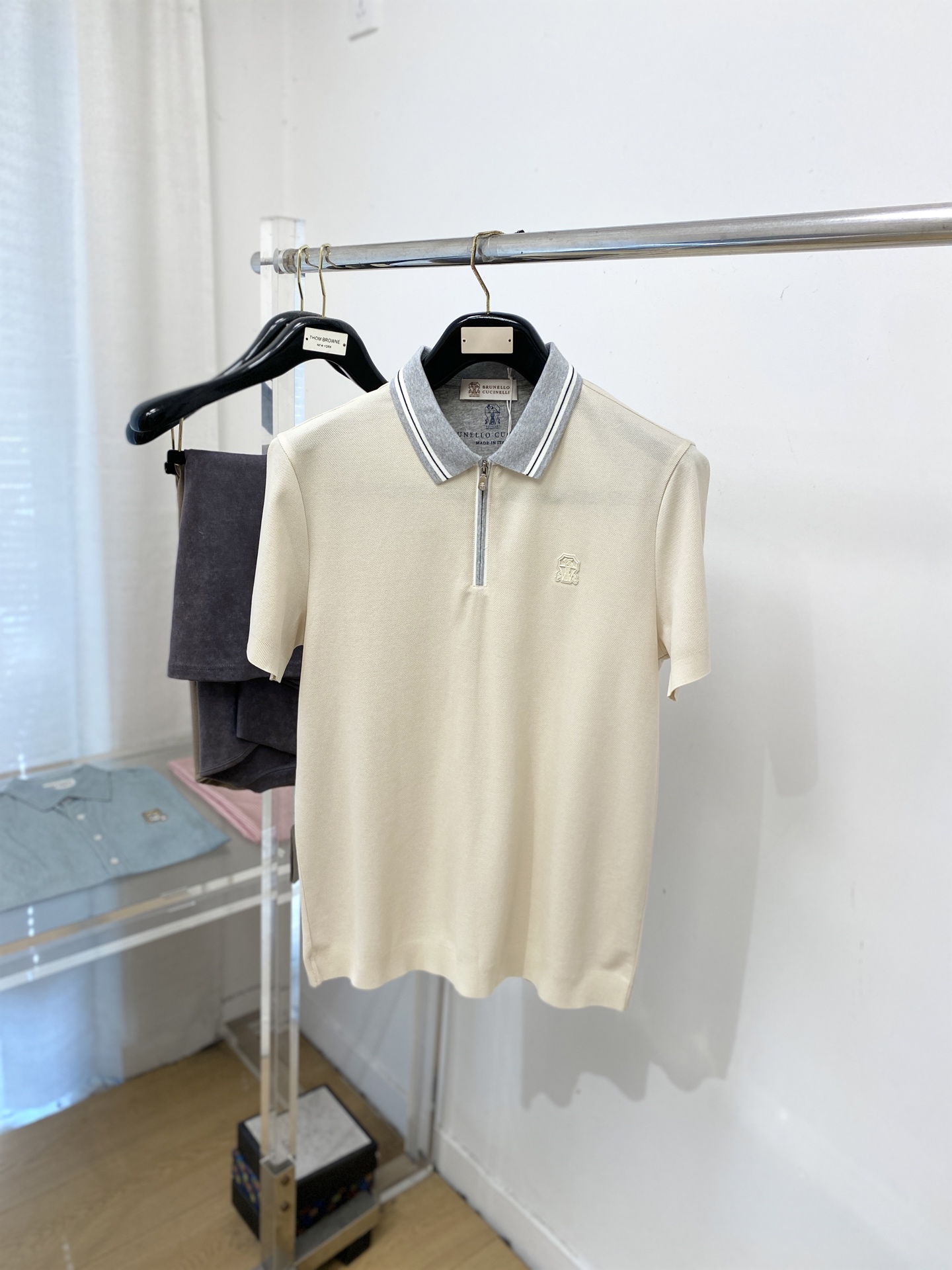 Brunello Cucinelli、2026新品短袖T恤，帅气时尚，胸前凹凸印胶图案logo，简约百搭
