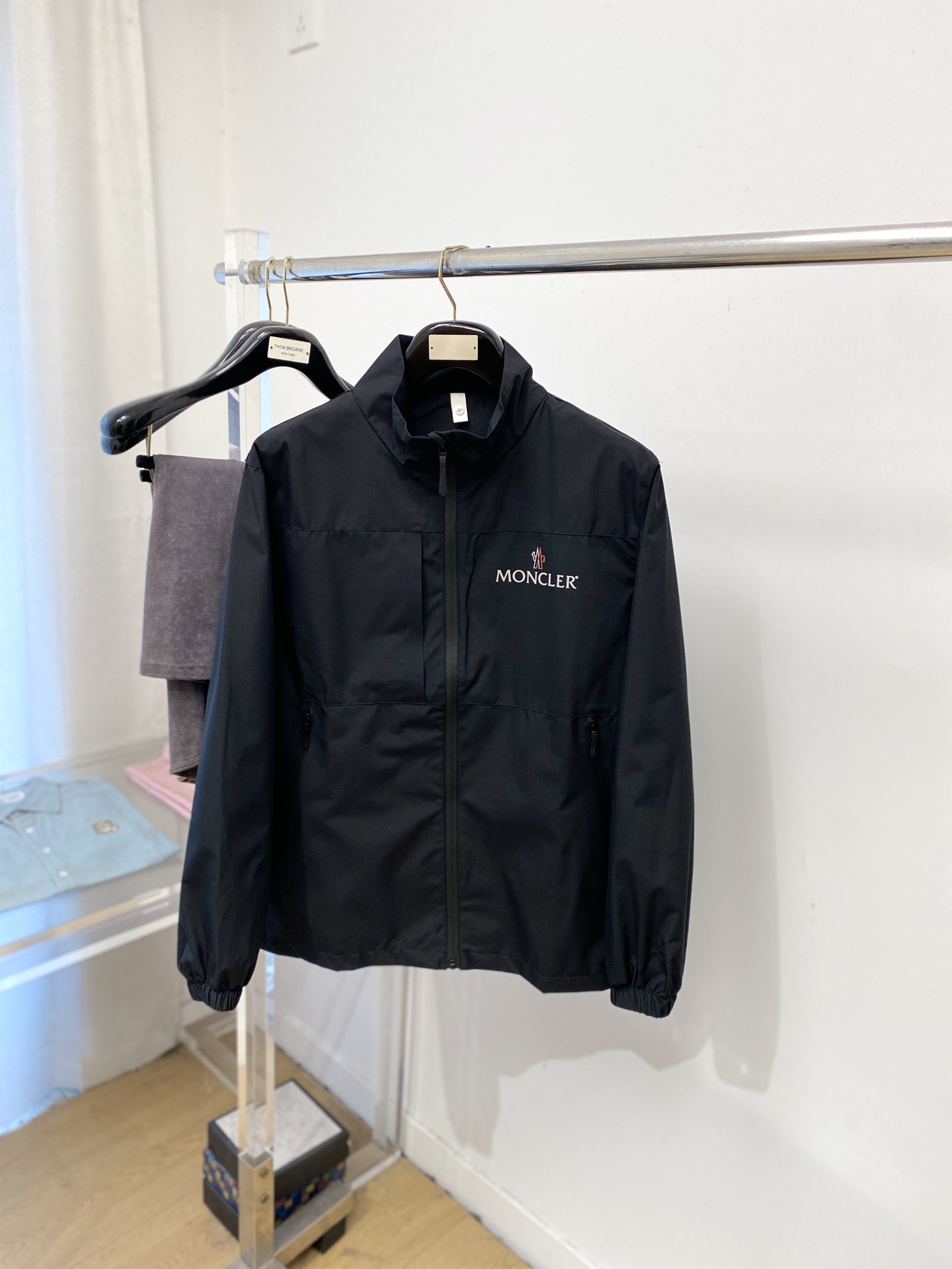 🌾退换！蒙口、2025新品夹克外套，时尚帅气，简约百搭款，胸前顶级印胶图案字母logo，定制原版面料，不