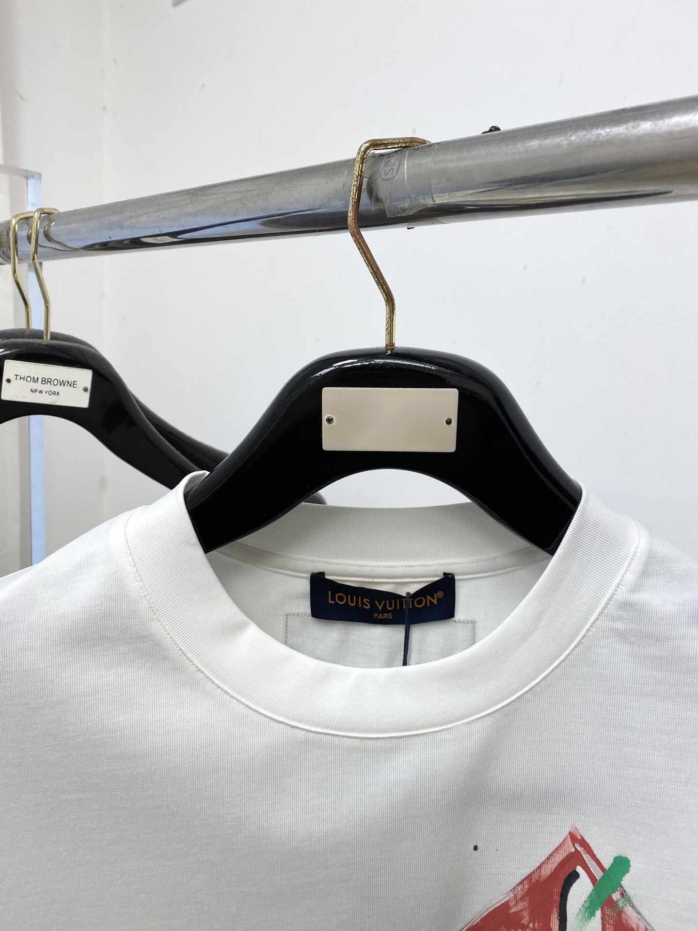 🌾退换！路易威登、2025新品短袖T恤，帅气时尚，胸前顶级印花图案字母logo，简约百搭款。面料棉 不仅