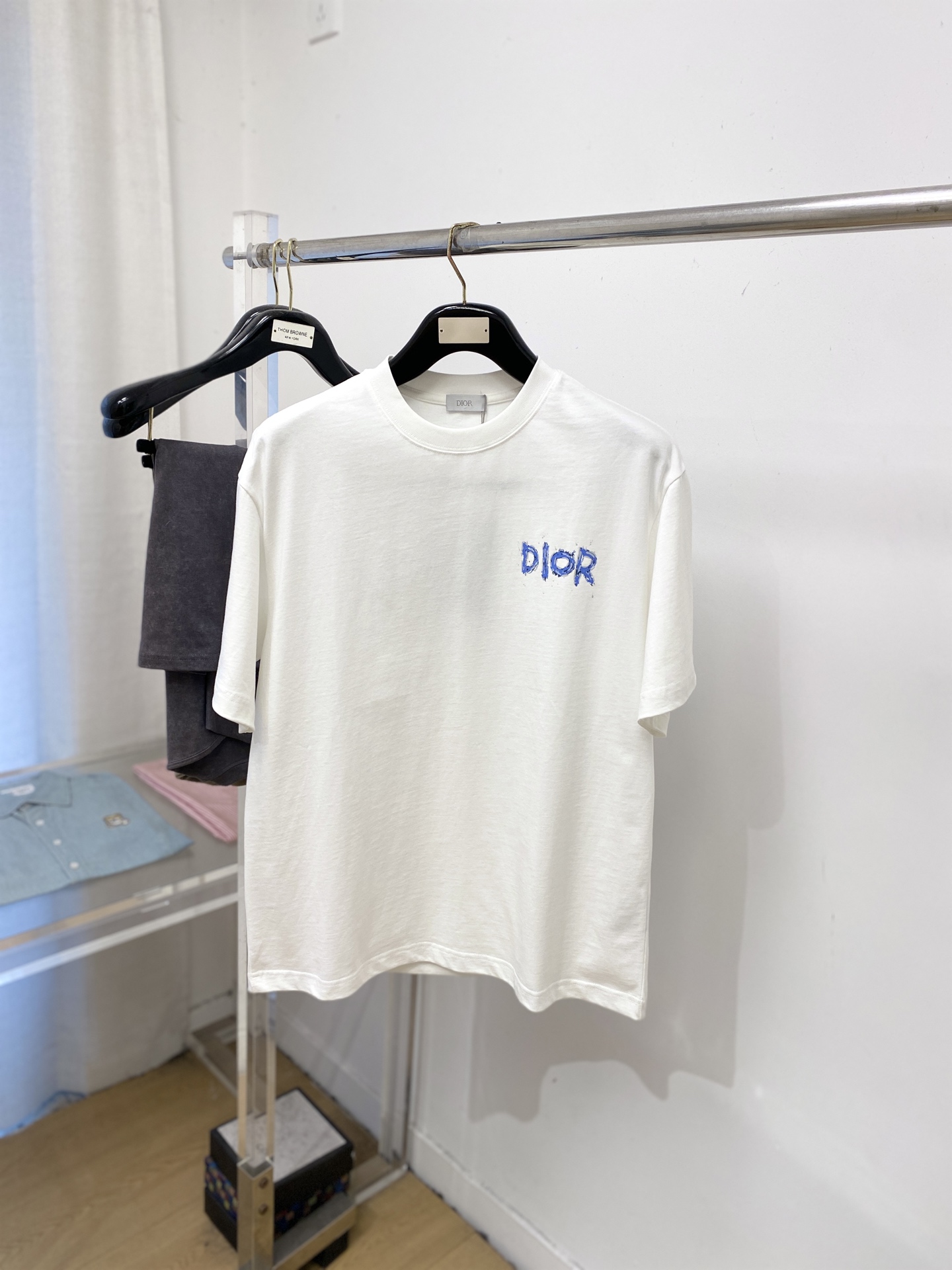 🌾退换！ 迪奥、2025新品短袖T恤，帅气时尚，胸前顶级印花字母logo，简约百搭款。面料棉 不仅挺括，