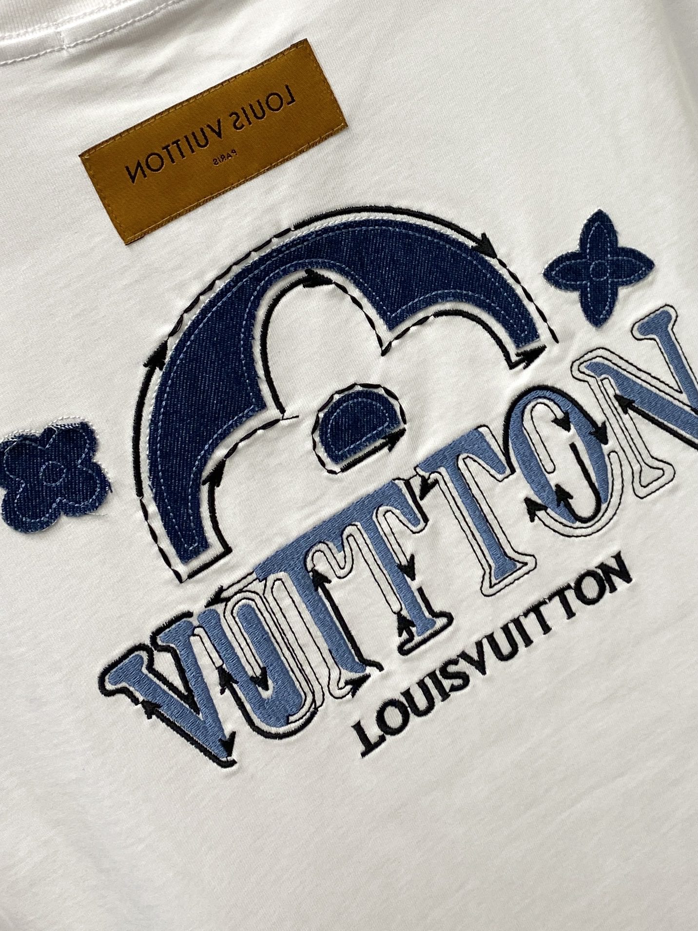 🌾退换！ 路易威登、2025新品短袖T恤，帅气时尚，胸前精致刺绣字母logo，简约百搭款。面料棉 不仅挺