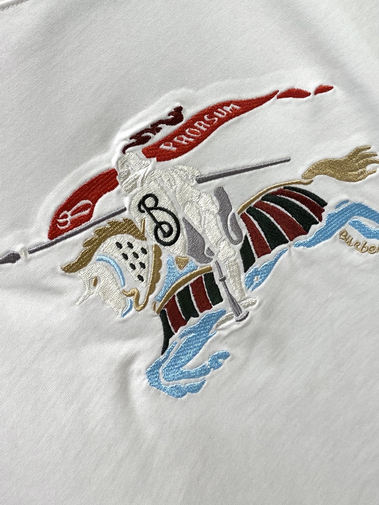 🌾退换！ 巴宝莉、2025新品短袖T恤，帅气时尚，胸前精致刺绣图案字母logo，简约百搭款。面料棉 不仅